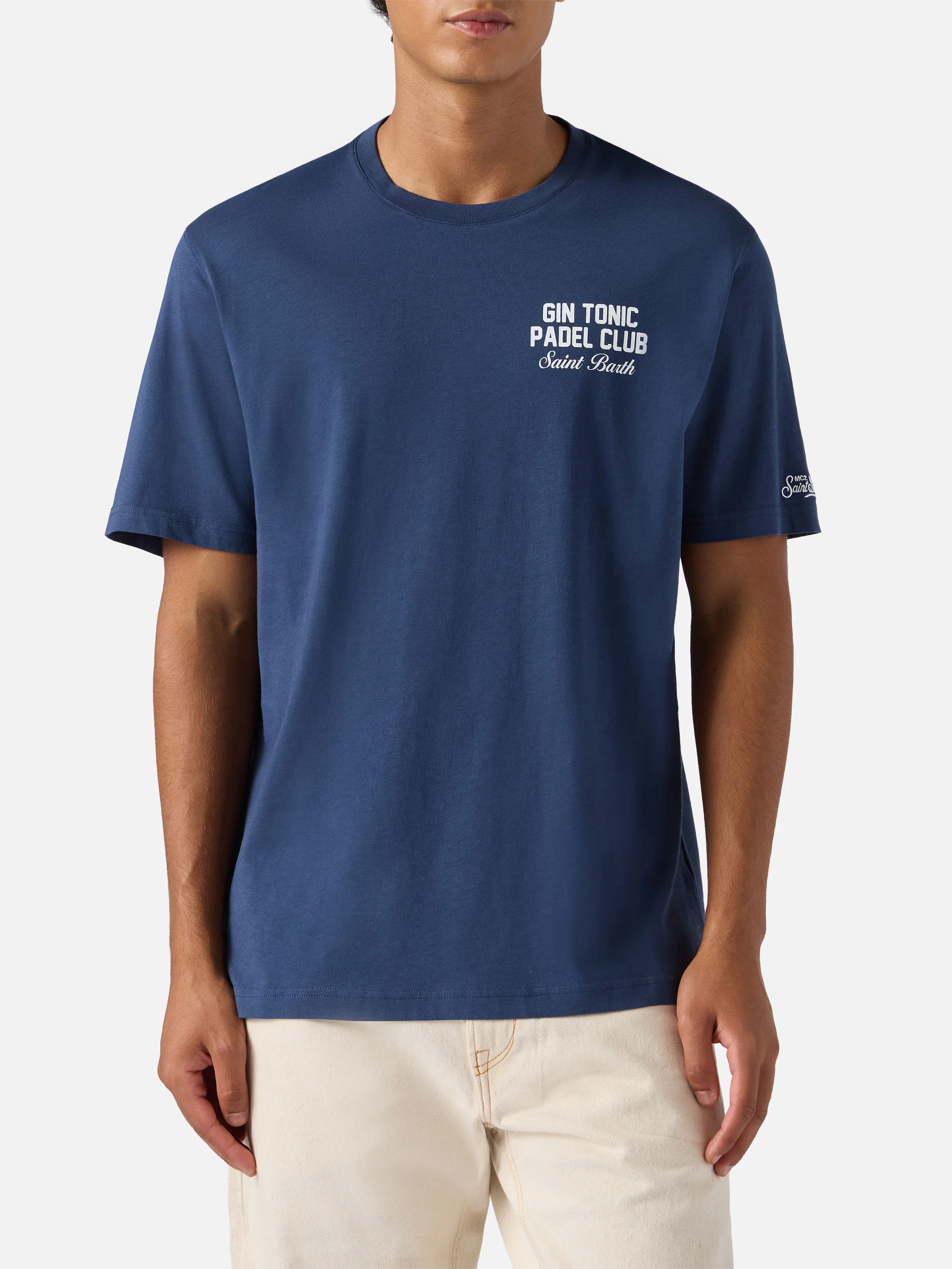 Arnott cotton T-shirt with Gin Tonic cocktail Padel Club print - Image 2