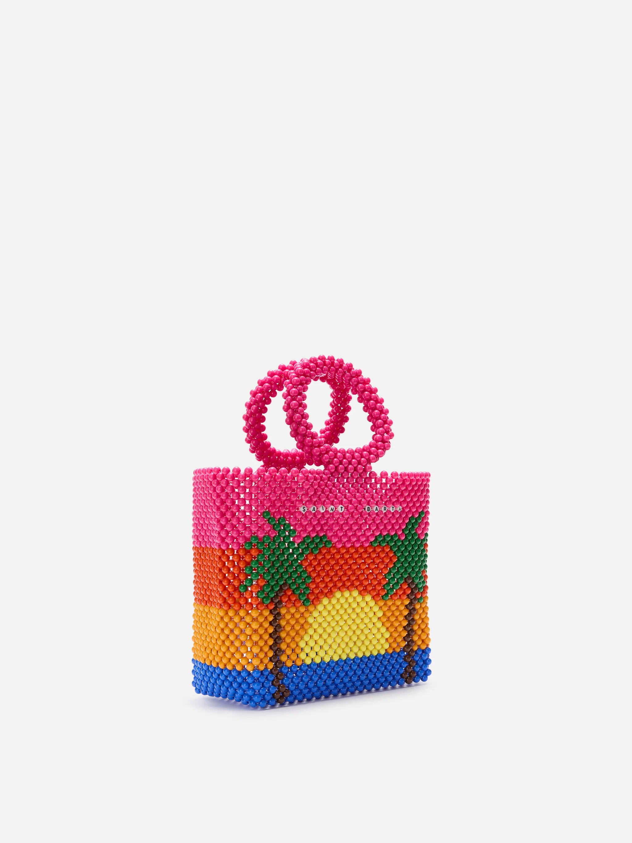 Beaded handbag with stripes - Image 3