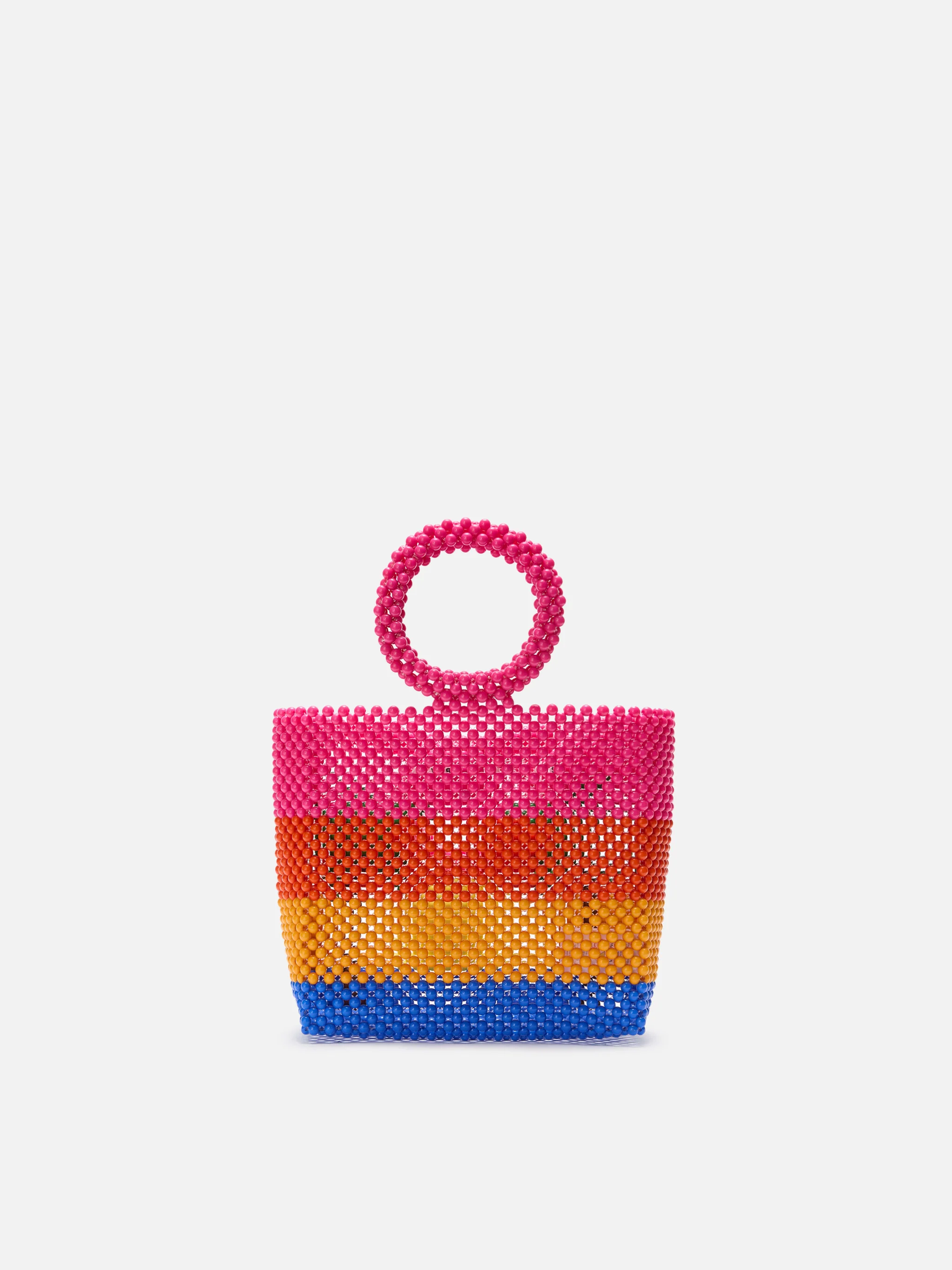 Beaded handbag with stripes - Image 4