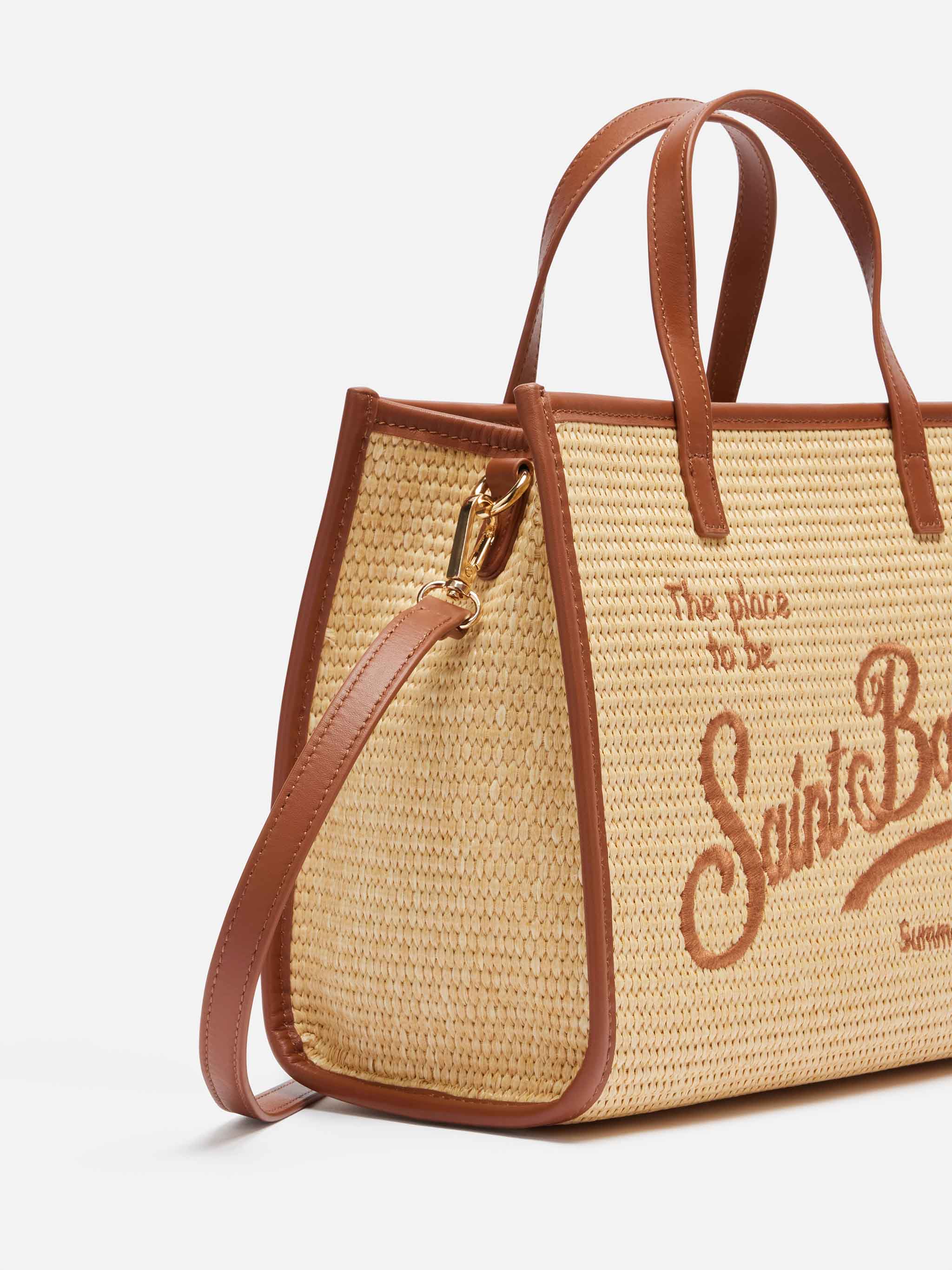 Beige Vivian Midi Straw handbag - Image 3