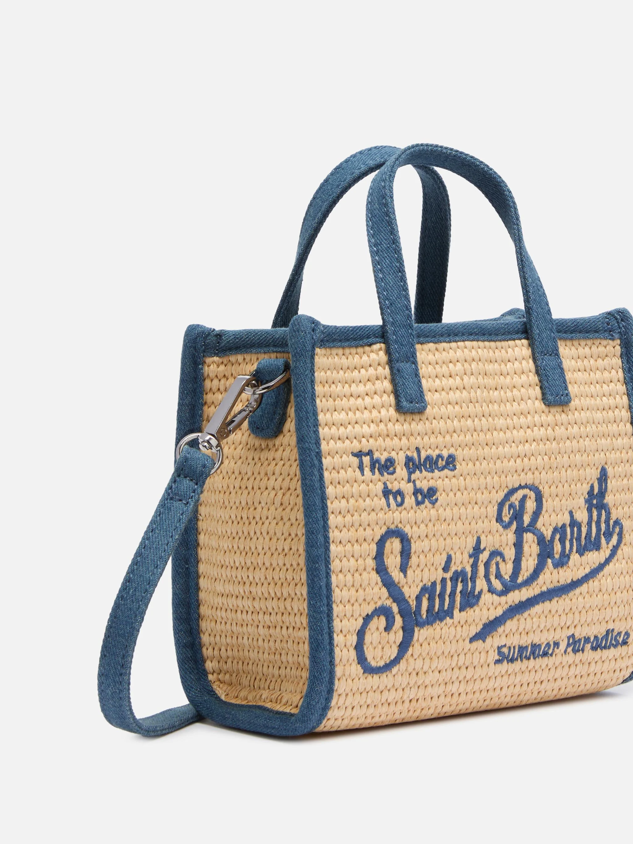 Beige Vivian Mini Straw handbag - Image 3