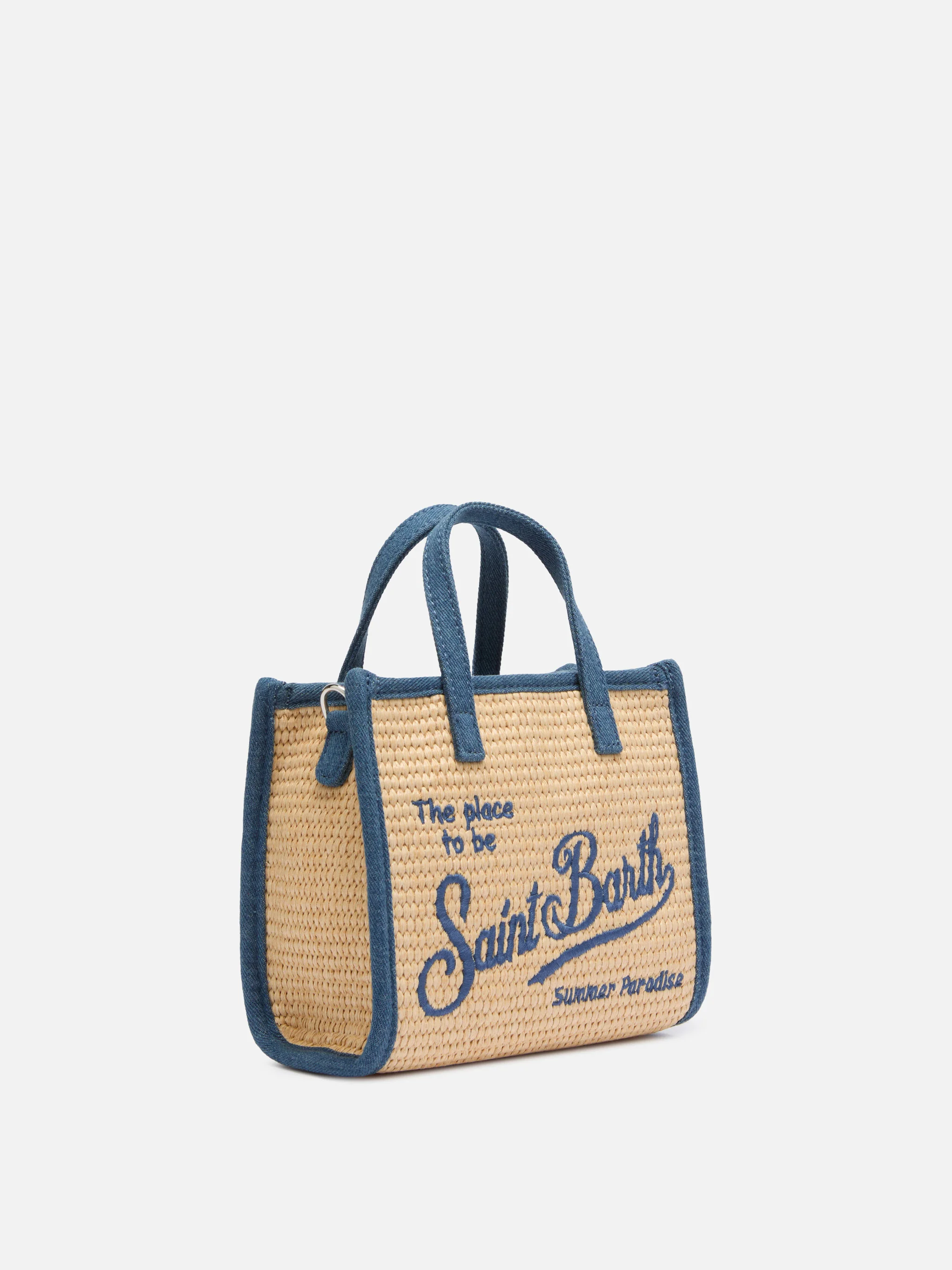 Beige Vivian Mini Straw handbag - Image 5