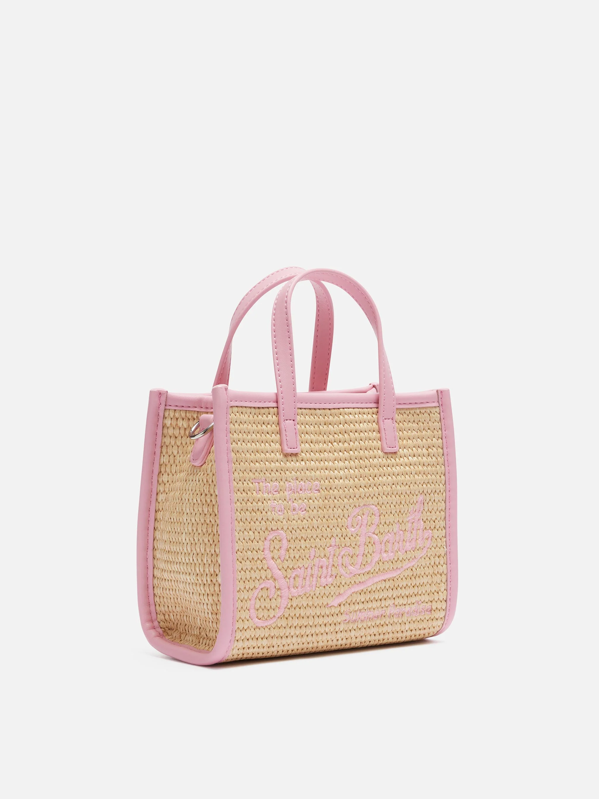 Beige Vivian Mini Straw handbag - Image 3