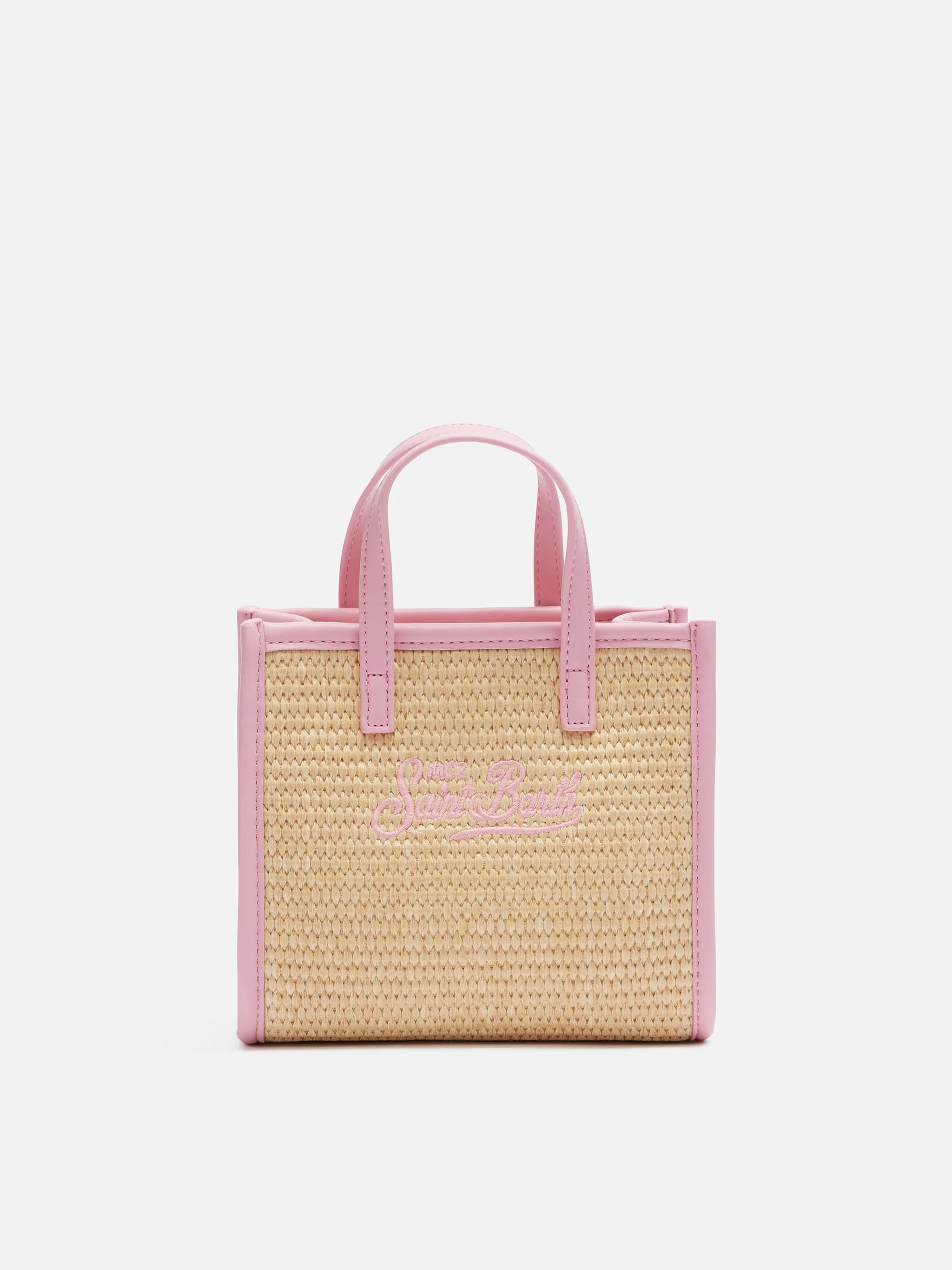 Beige Vivian Mini Straw handbag - Image 4