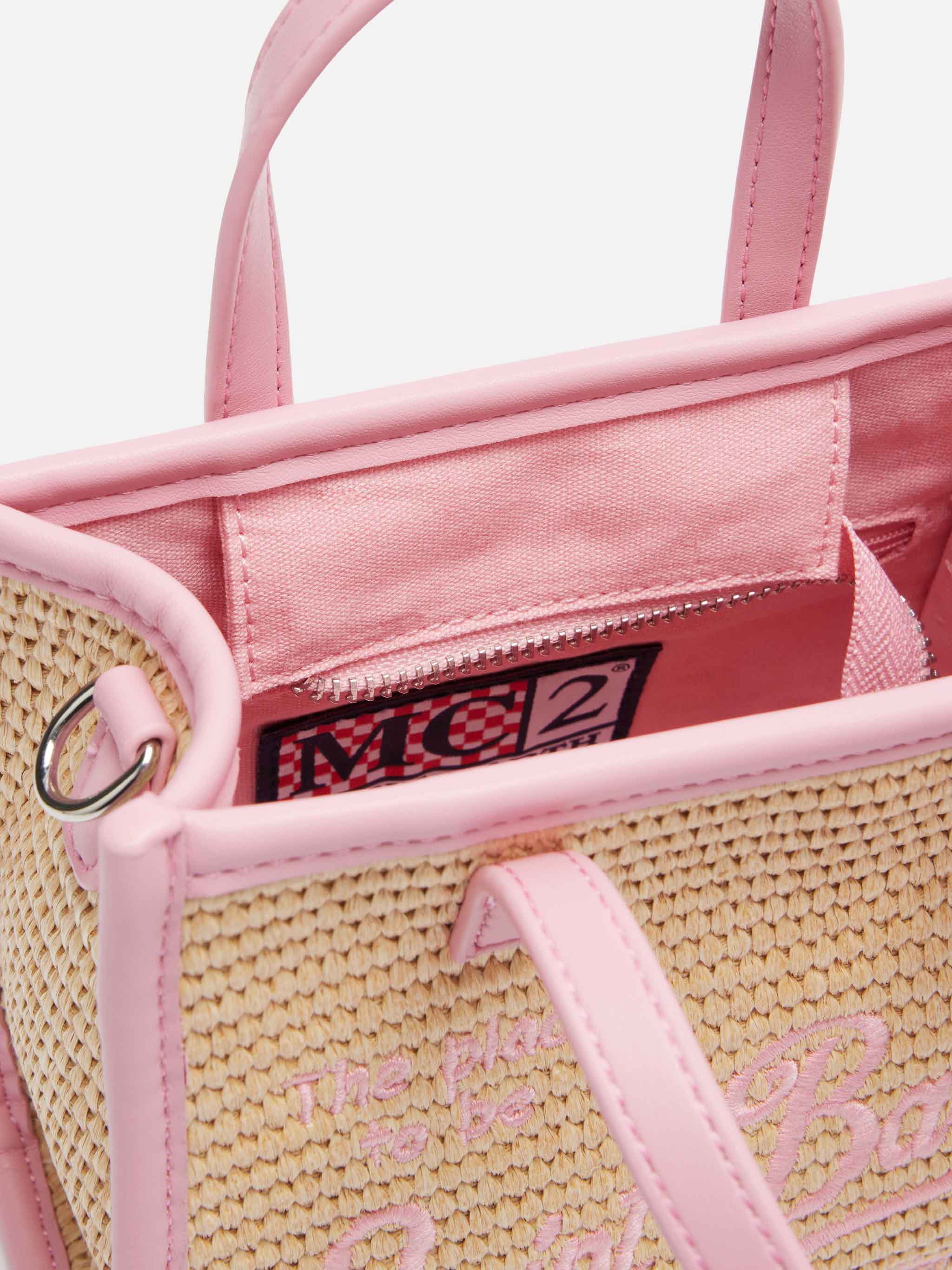 Beige Vivian Mini Straw handbag - Image 6