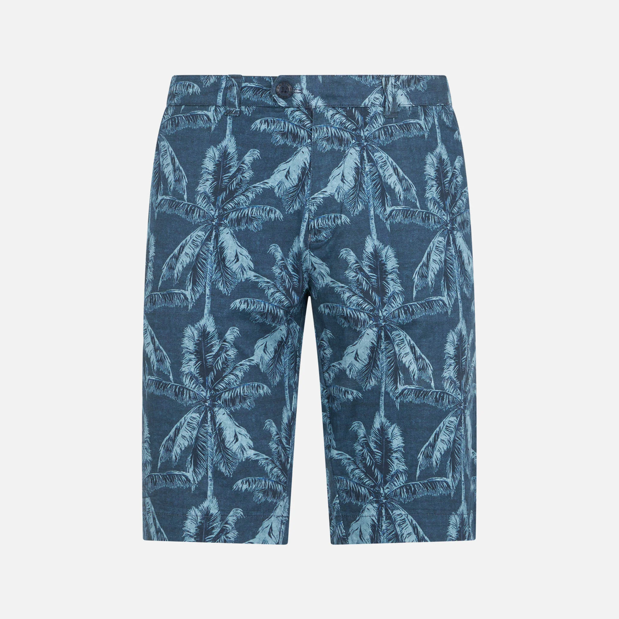 Man cotton bermuda with palm print - Image 4