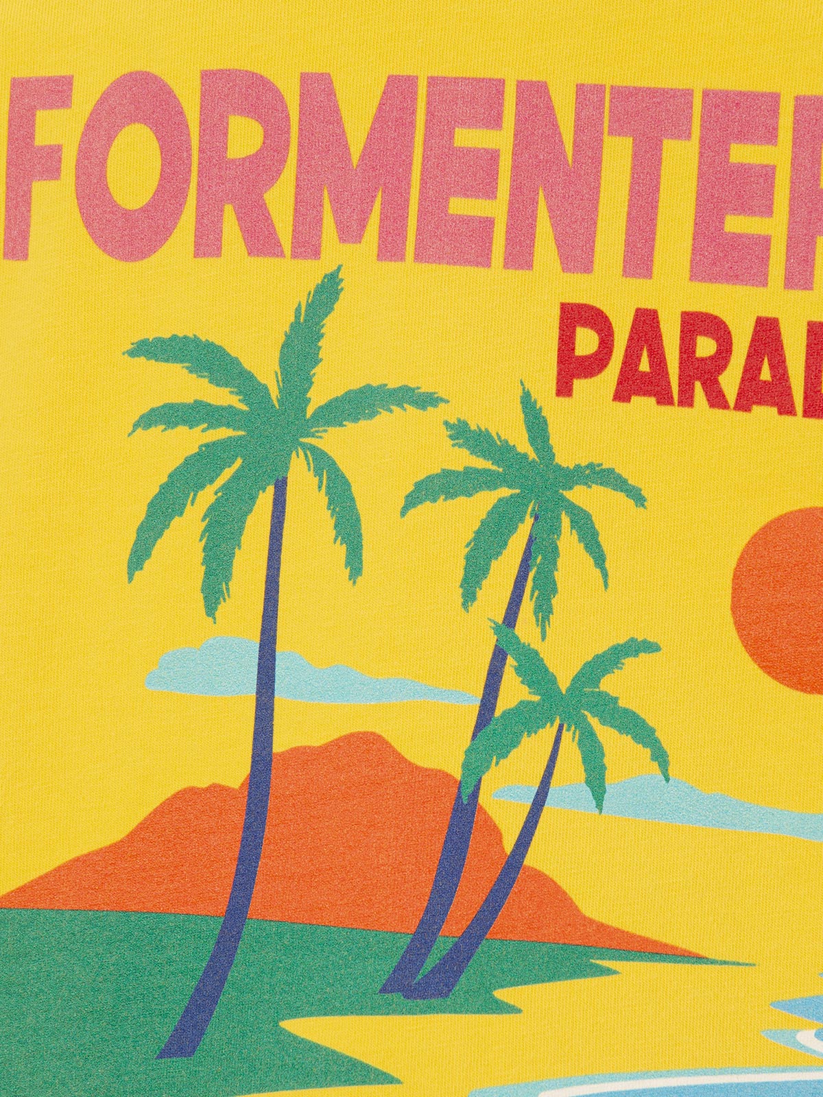 Boy cotton t-shirt with Formentera postcard print - Image 3