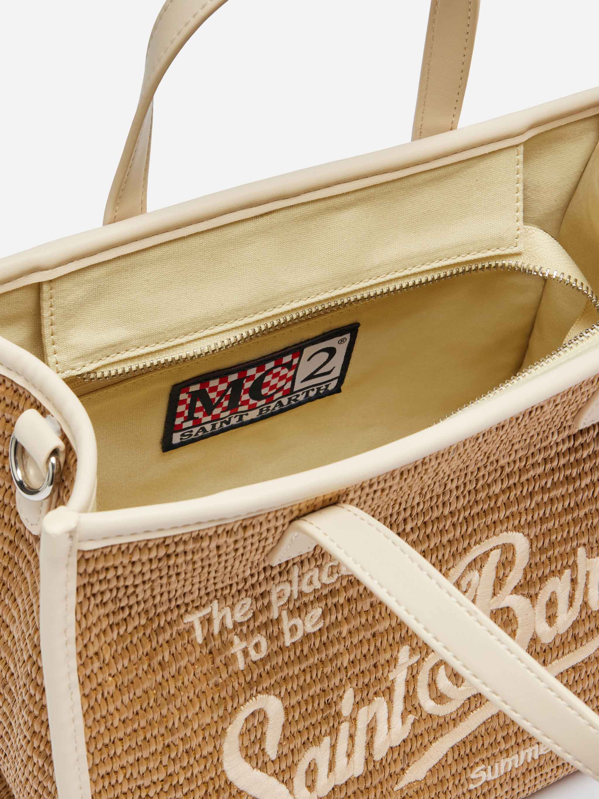 Brown Vivian Midi Straw handbag - Image 6