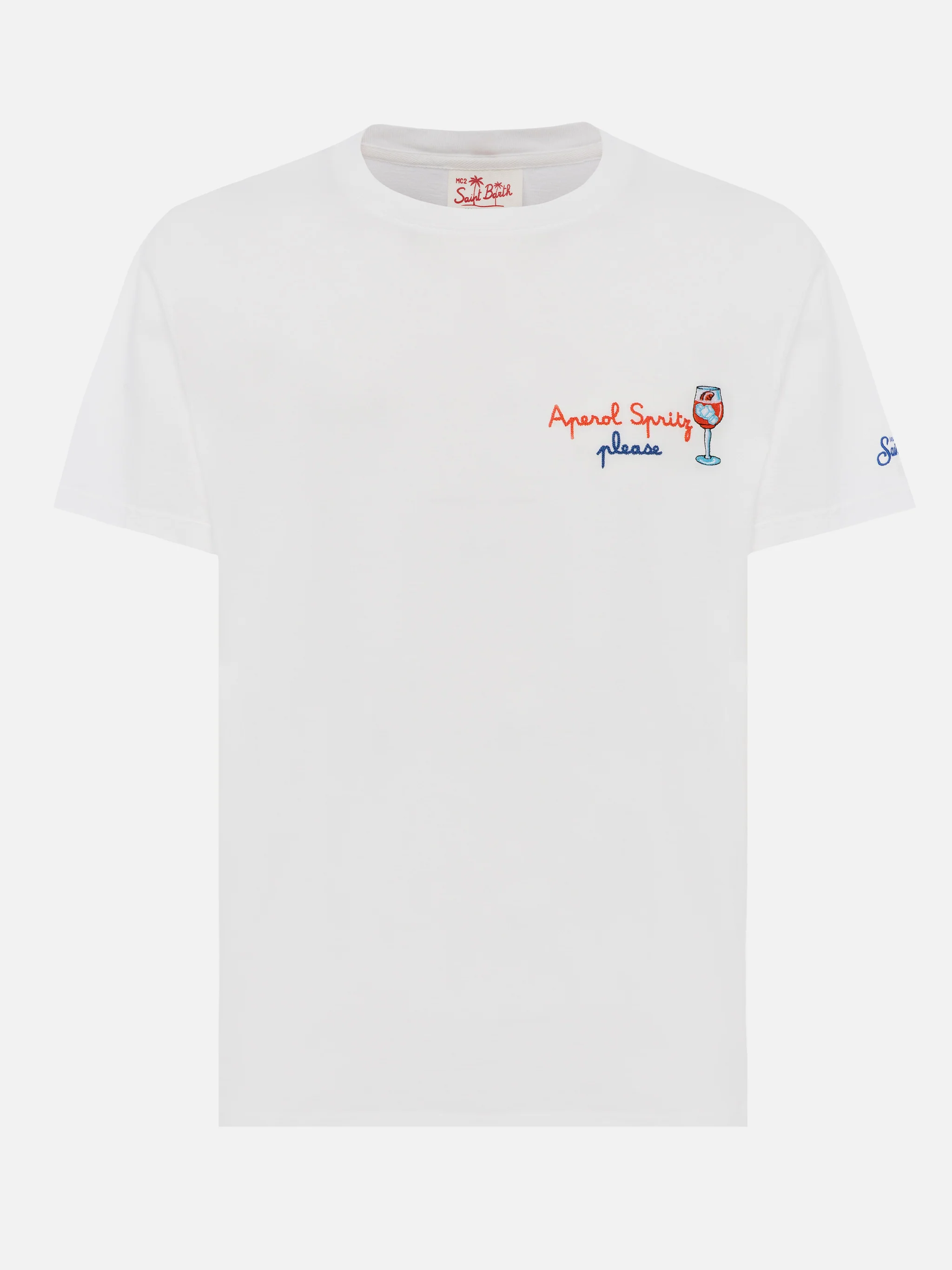 Classic fit cotton jersey t-shirt Portofino with Aperol Spritz, please embroidery | APEROL SPECIAL EDITION - Image 3