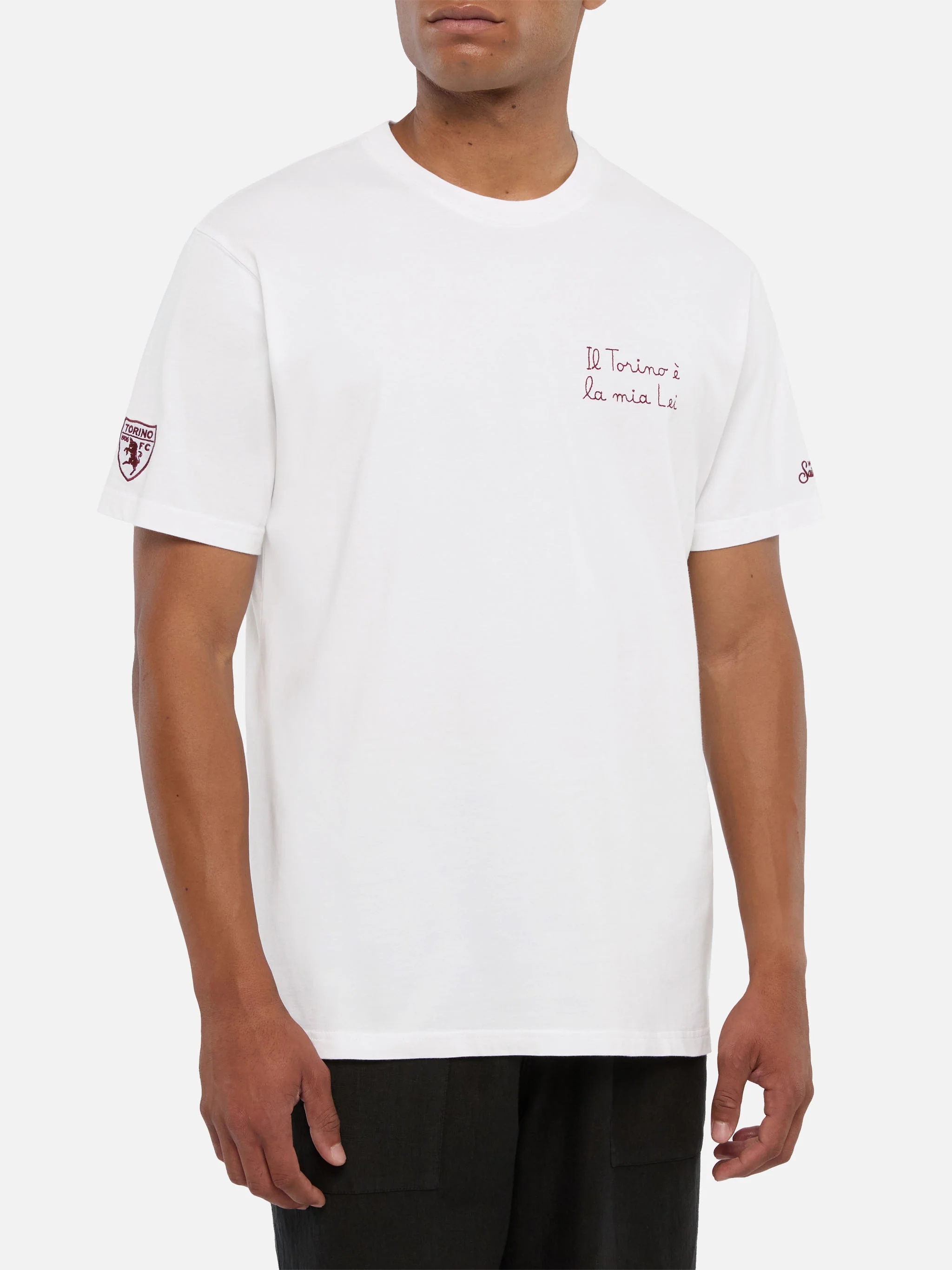 Classic fit cotton jersey t-shirt Portofino with Il Torino è la mia Lei embroidery | TORINO FC SPECIAL EDITION - Image 2