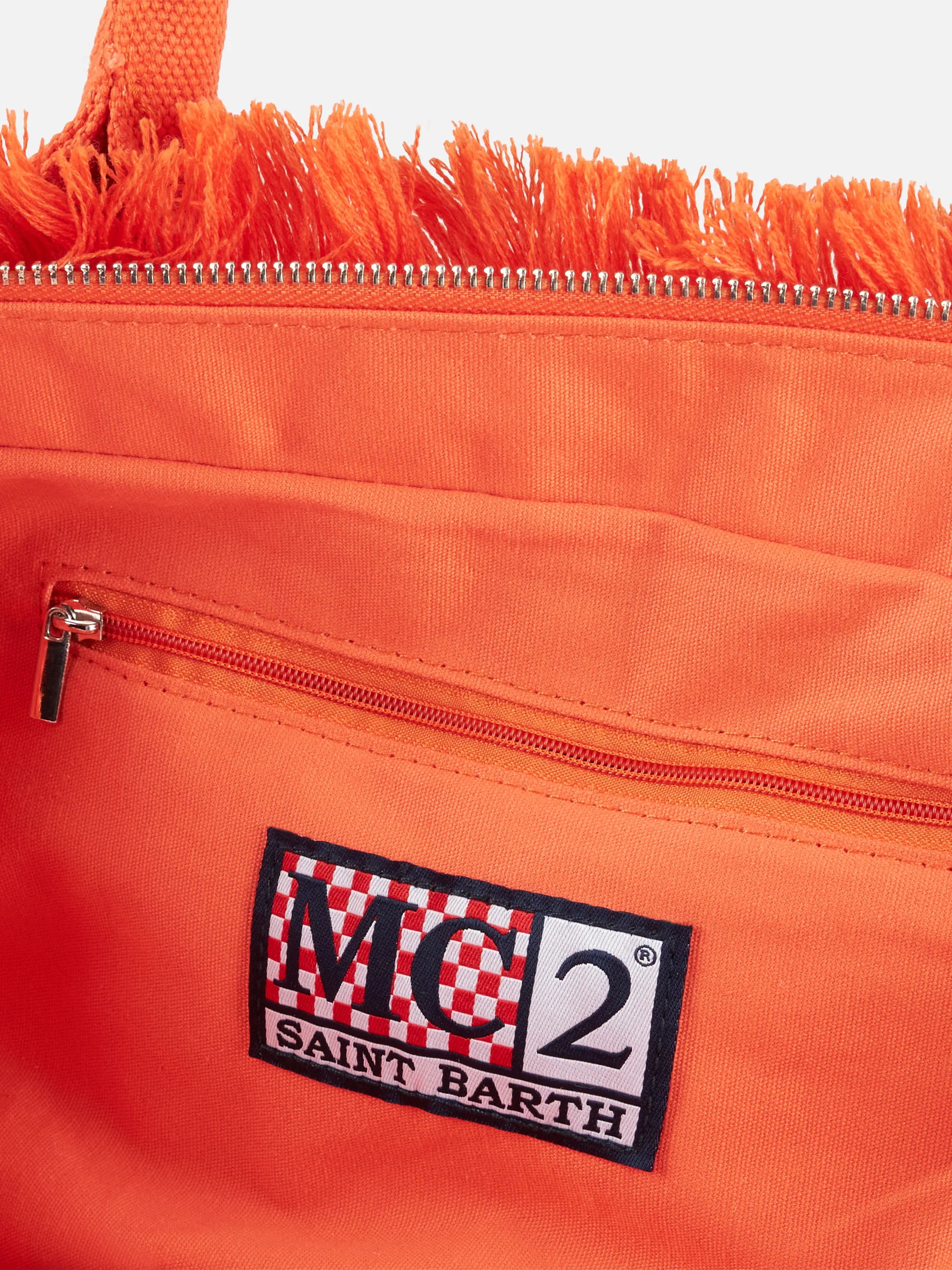 Colette crochet shoulder bag with orange tiles pattern - Image 5