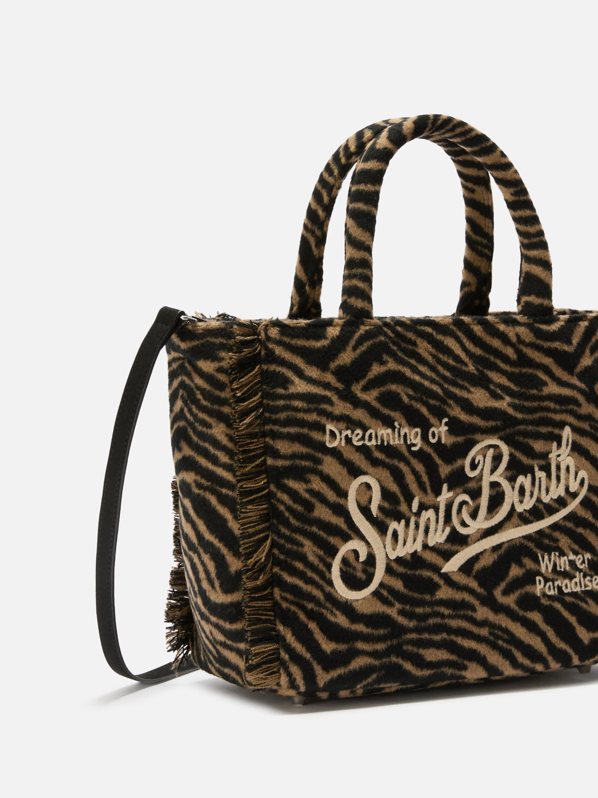 Colette Felt Handbag in zebra-print wool blend - Image 3