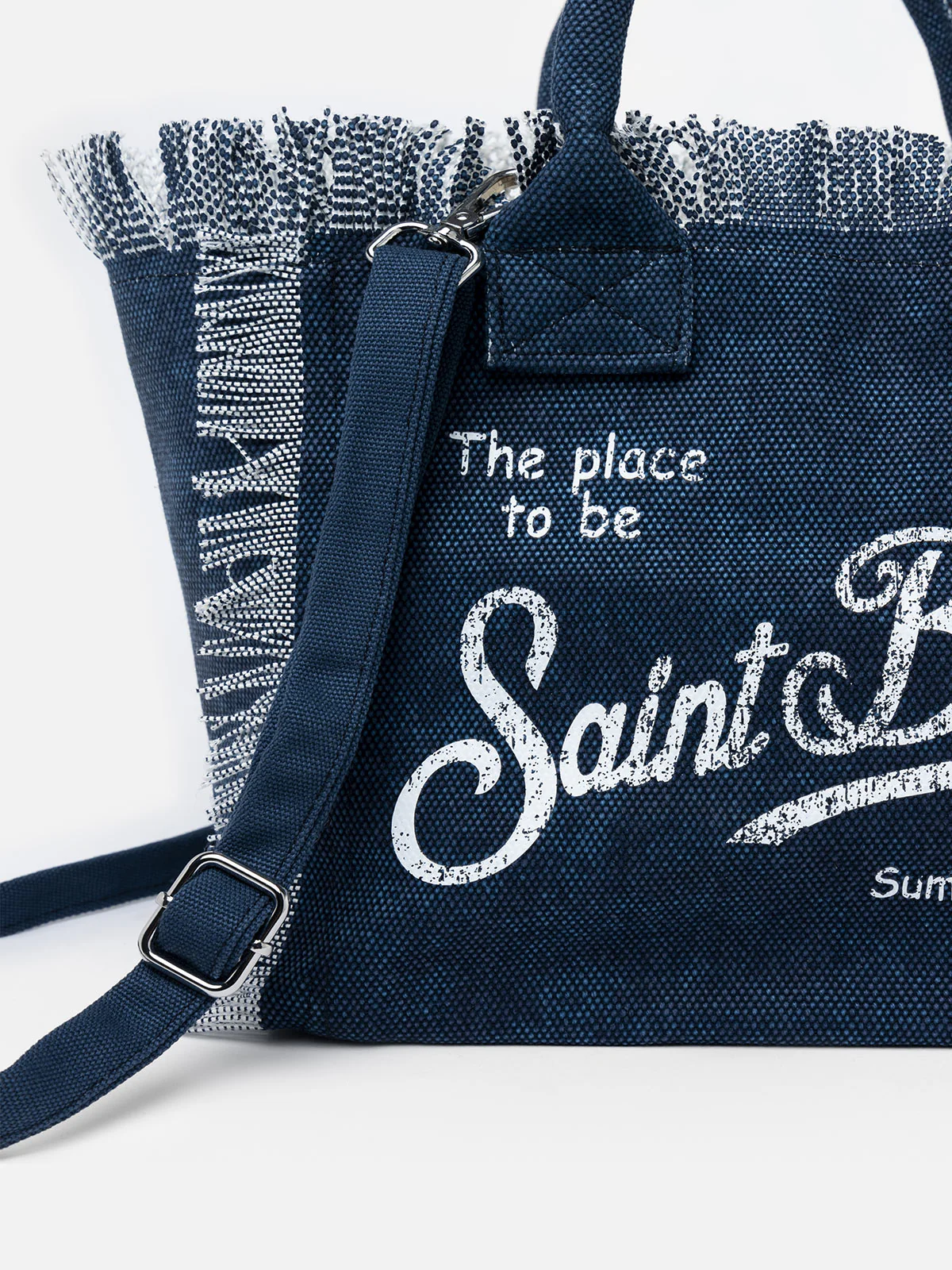 Colette indigo cotton canvas handbag - Image 4