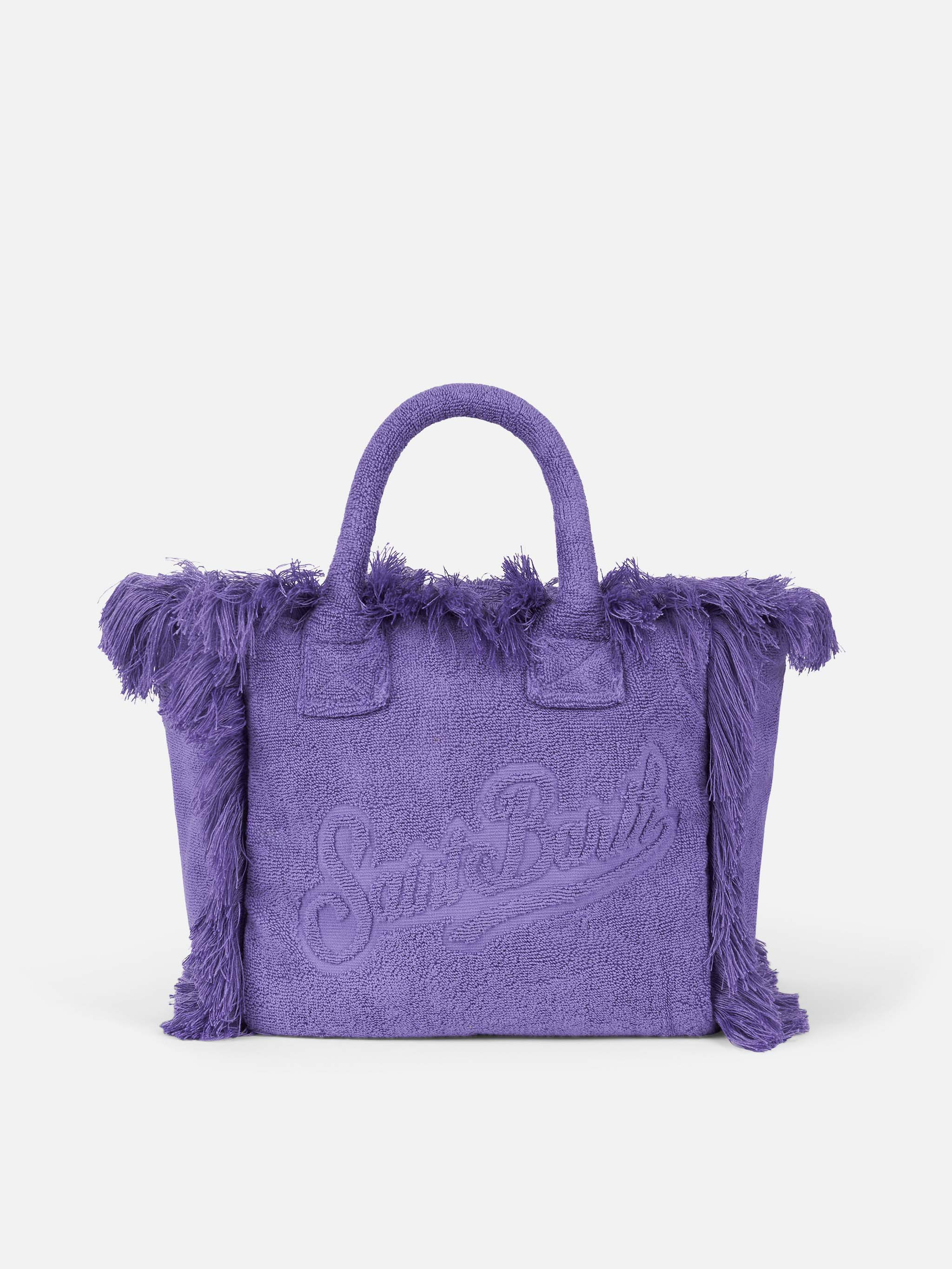 Colette purple terry soft handbag