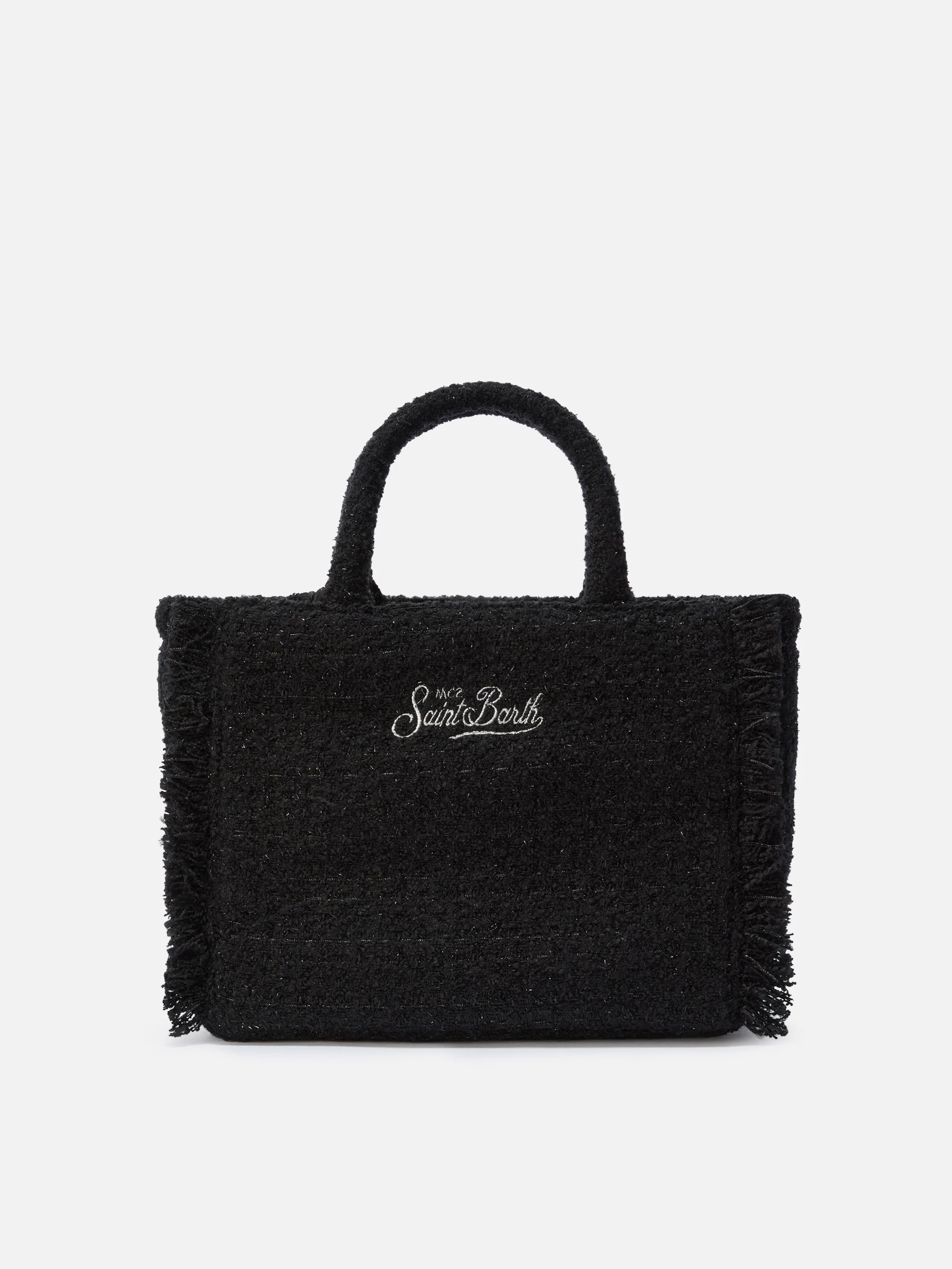 Colette Tweed Handbag in black wool blend - Image 3