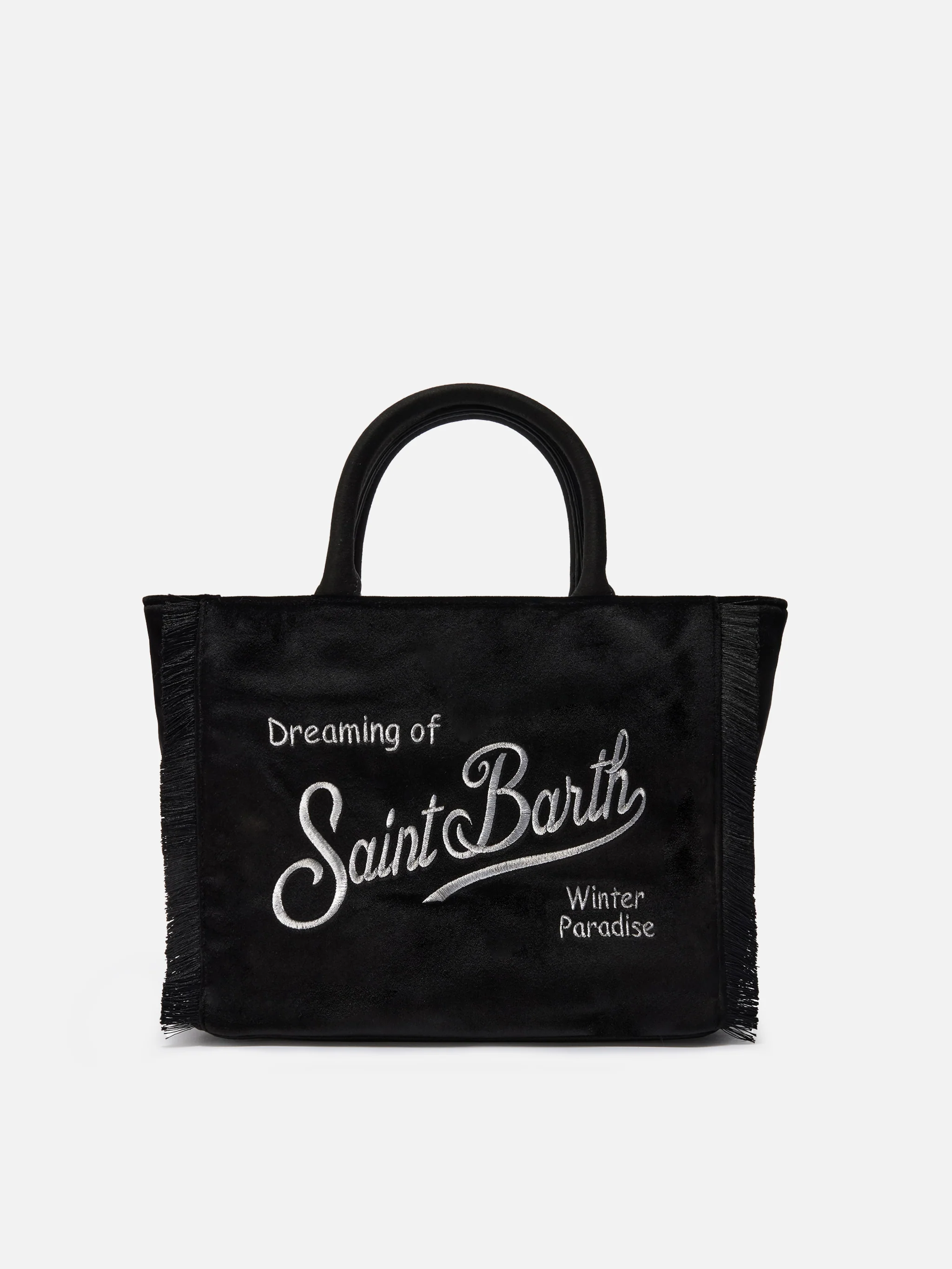 Colette Velvet Handbag in black velvet