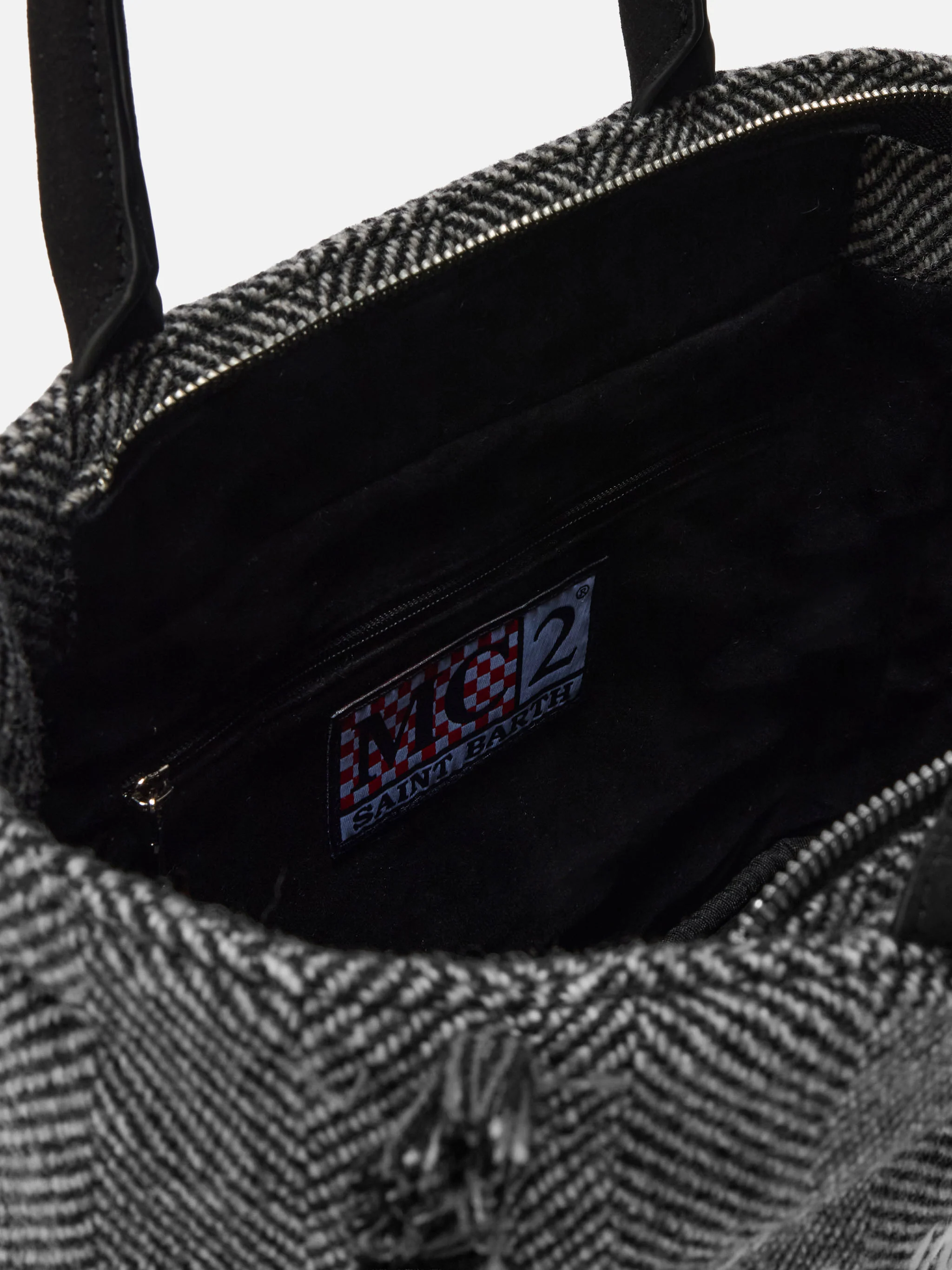 Colette Wool Handbag in herringbone wool blend - Image 5