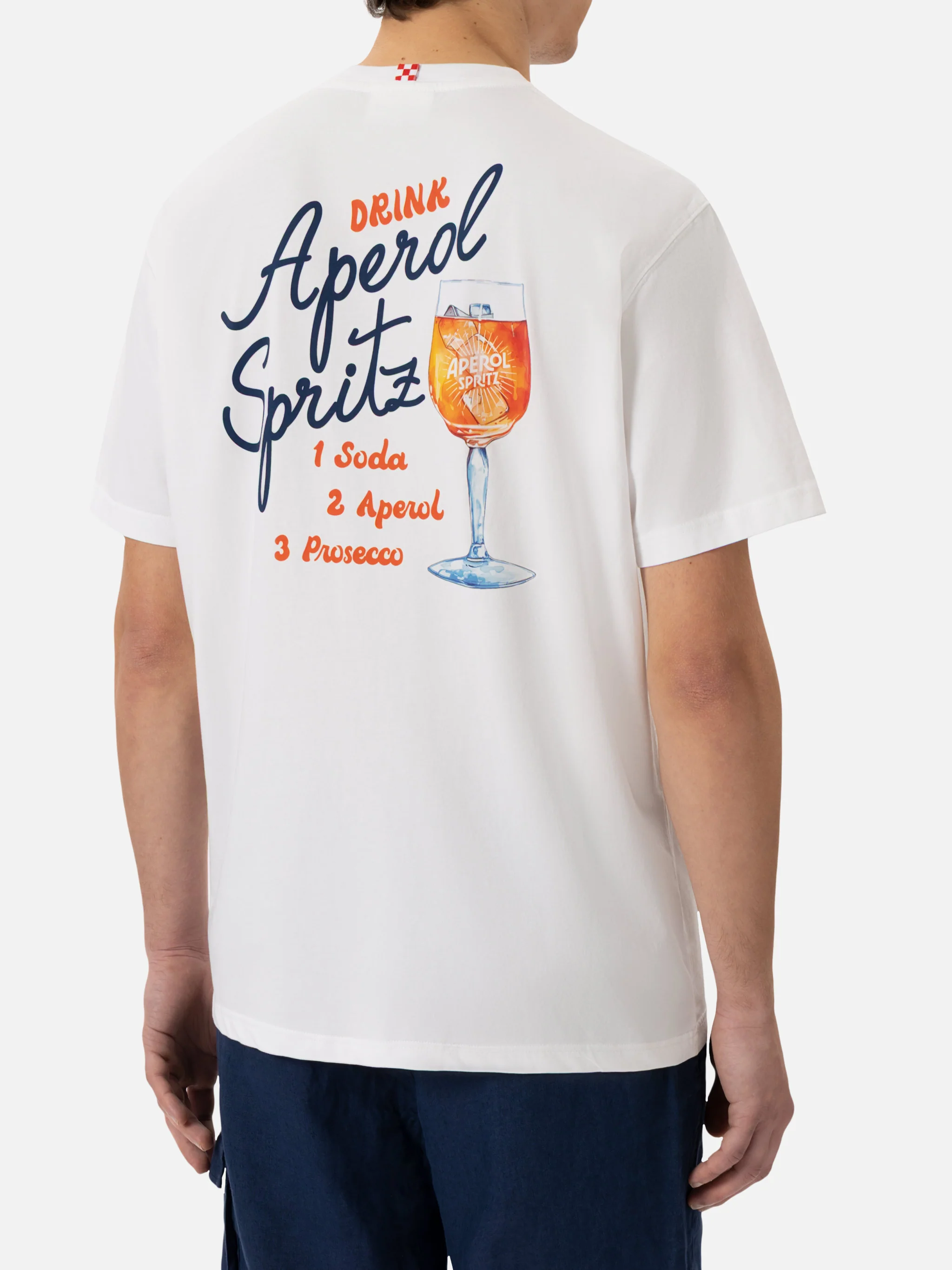 Cotton T-shirt with Aperol Spritz drink print | APEROL SPECIAL EDITION - Image 3