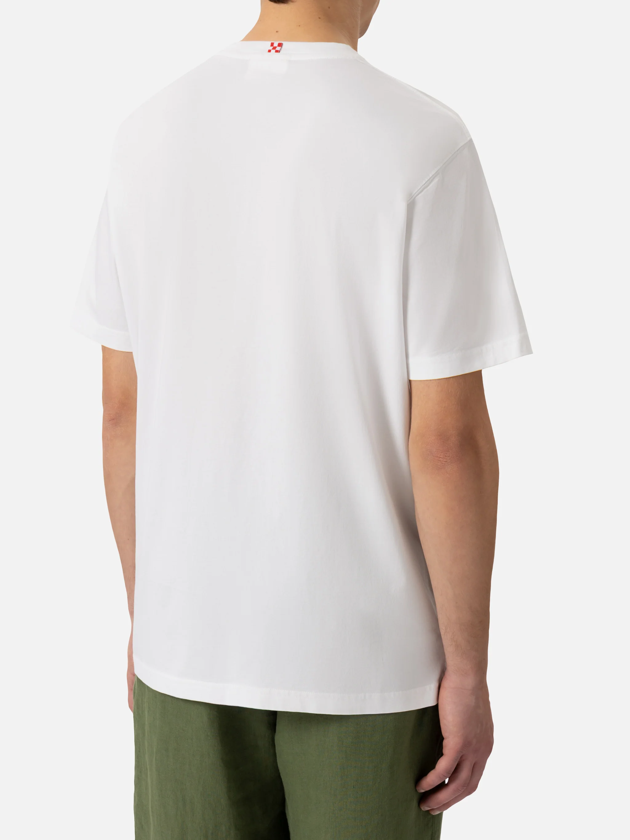 Cotton T-shirt with Après Sun in St. Barth print - Image 3