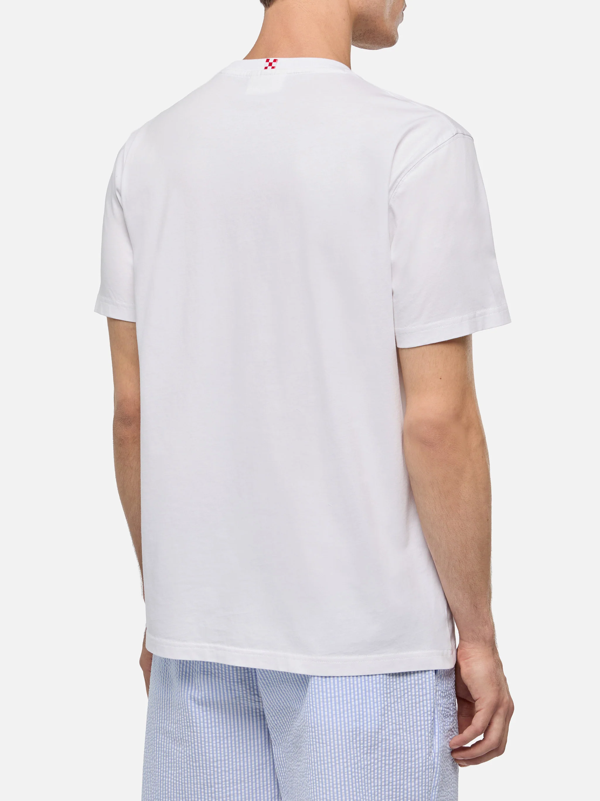 Cotton T-shirt with car print and Run out with me embroidery - Image 4