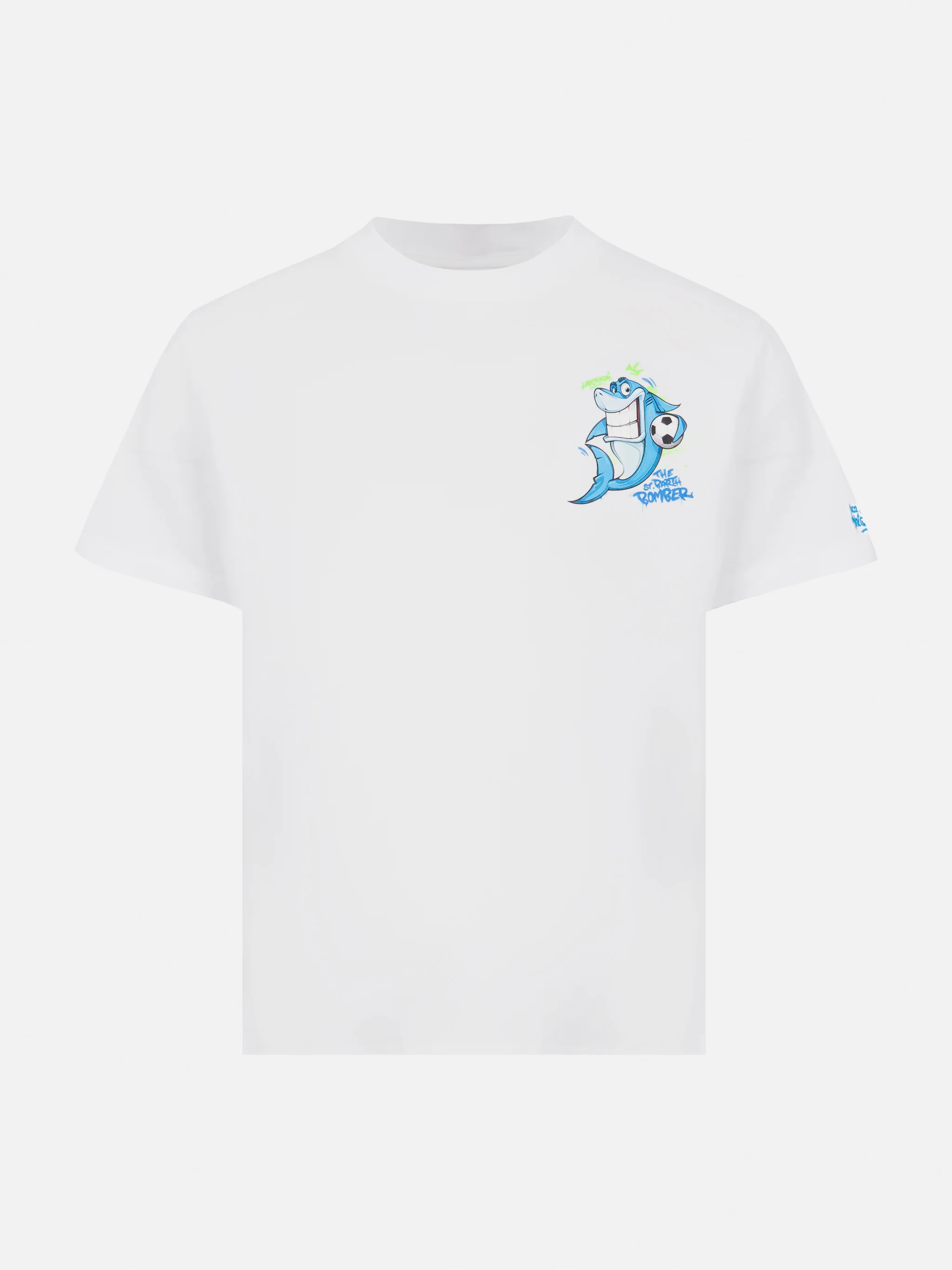 Cotton t-shirt with Cryptopuppets shark print | CRYPTOPUPPETS SPECIAL EDITION