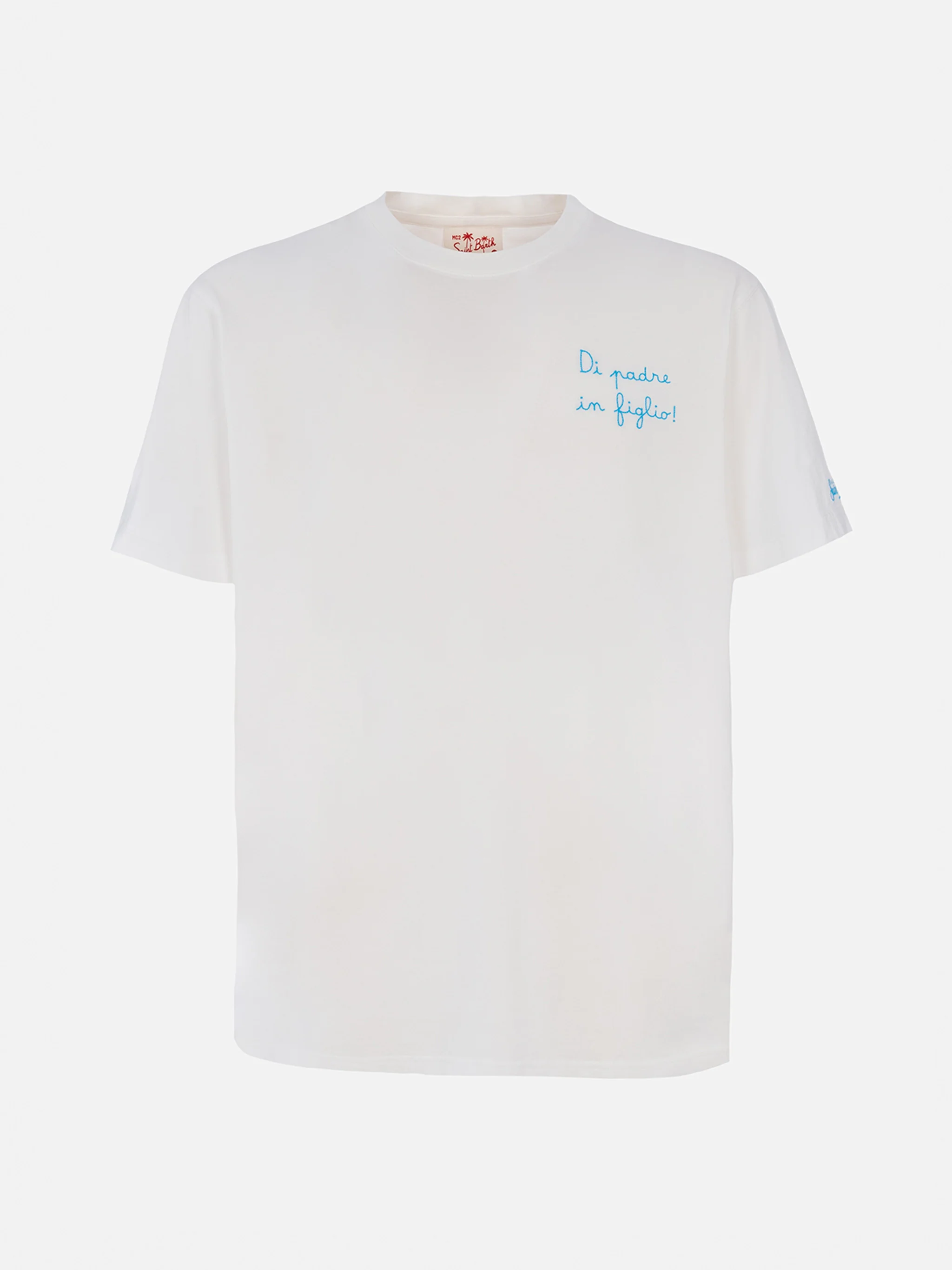 Cotton T-shirt with Di Padre in Figlio embroidery | SS LAZIO SPECIAL EDITION - Image 5