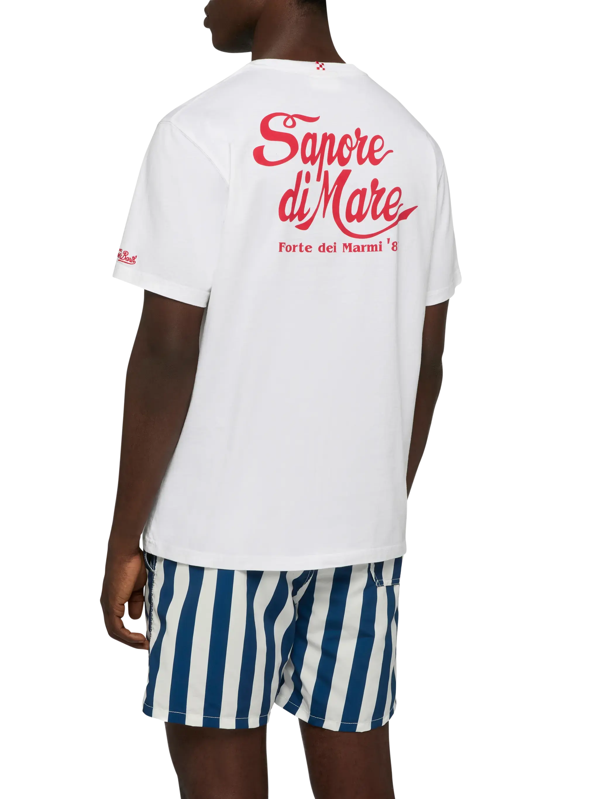 Cotton T-shirt with Forte dei Marmi 83 print | SAPORE DI MARE SPECIAL EDITION - Image 3