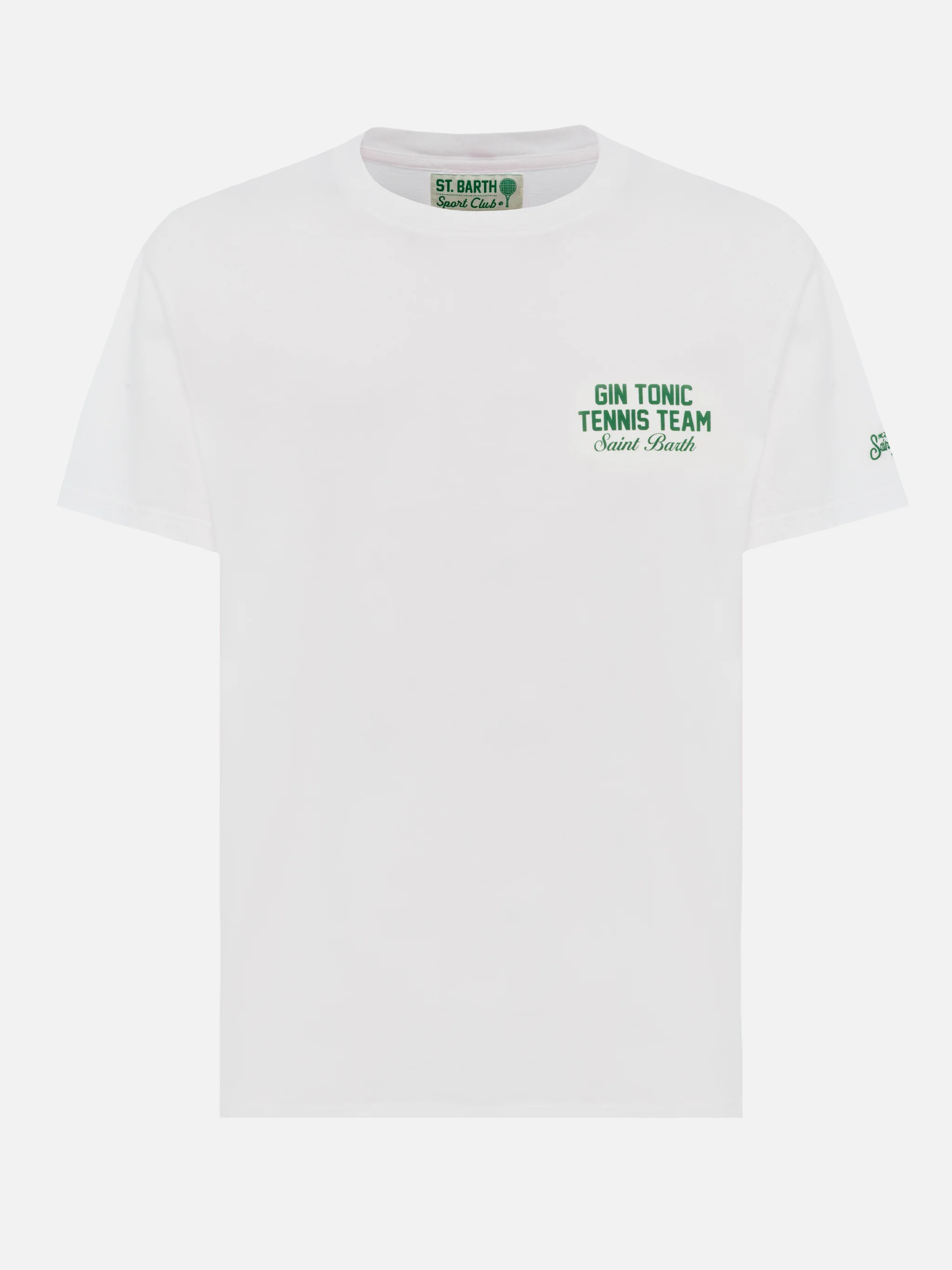 Cotton T-shirt with Gin Tonic cocktail and sport print - Image 4
