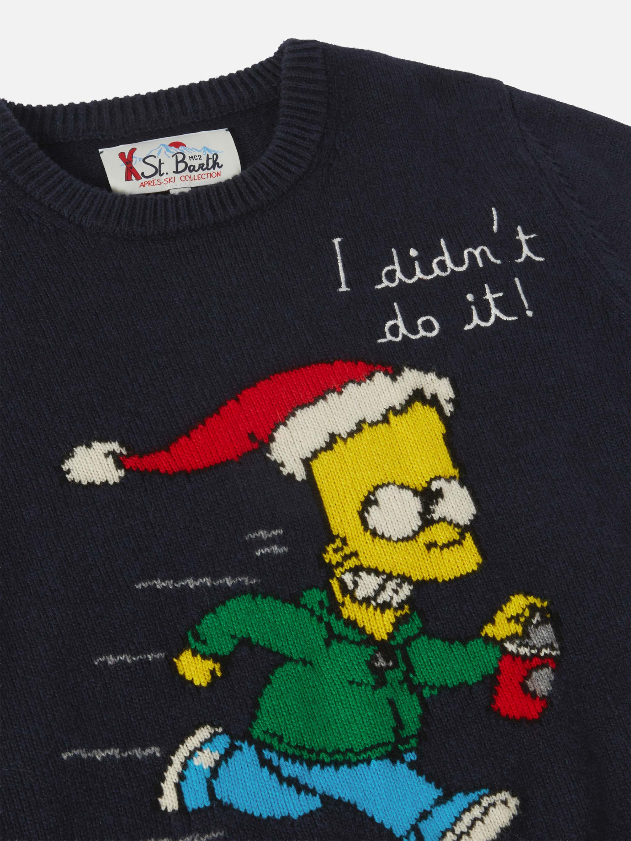 Crewneck Douglas with Barth Simpson jacquard and embroidery | THE SIMPSON SPECIAL EDITION - Image 2