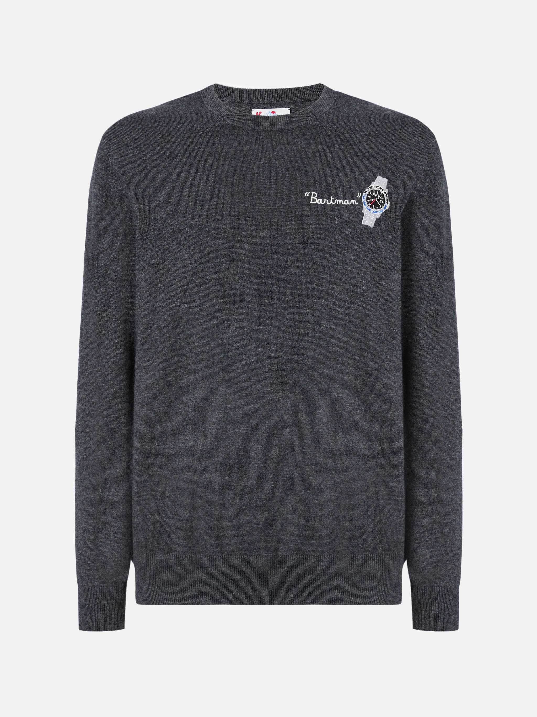 Crewneck sweater Heron Light with Bartman embroidery - Image 5