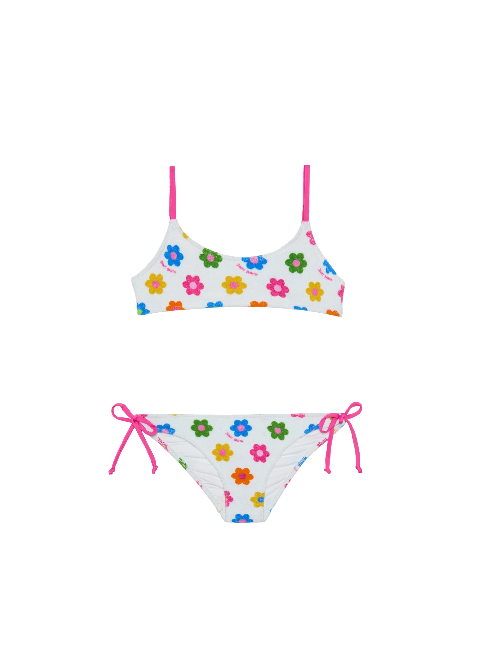 Girl bralette bikini with daisies