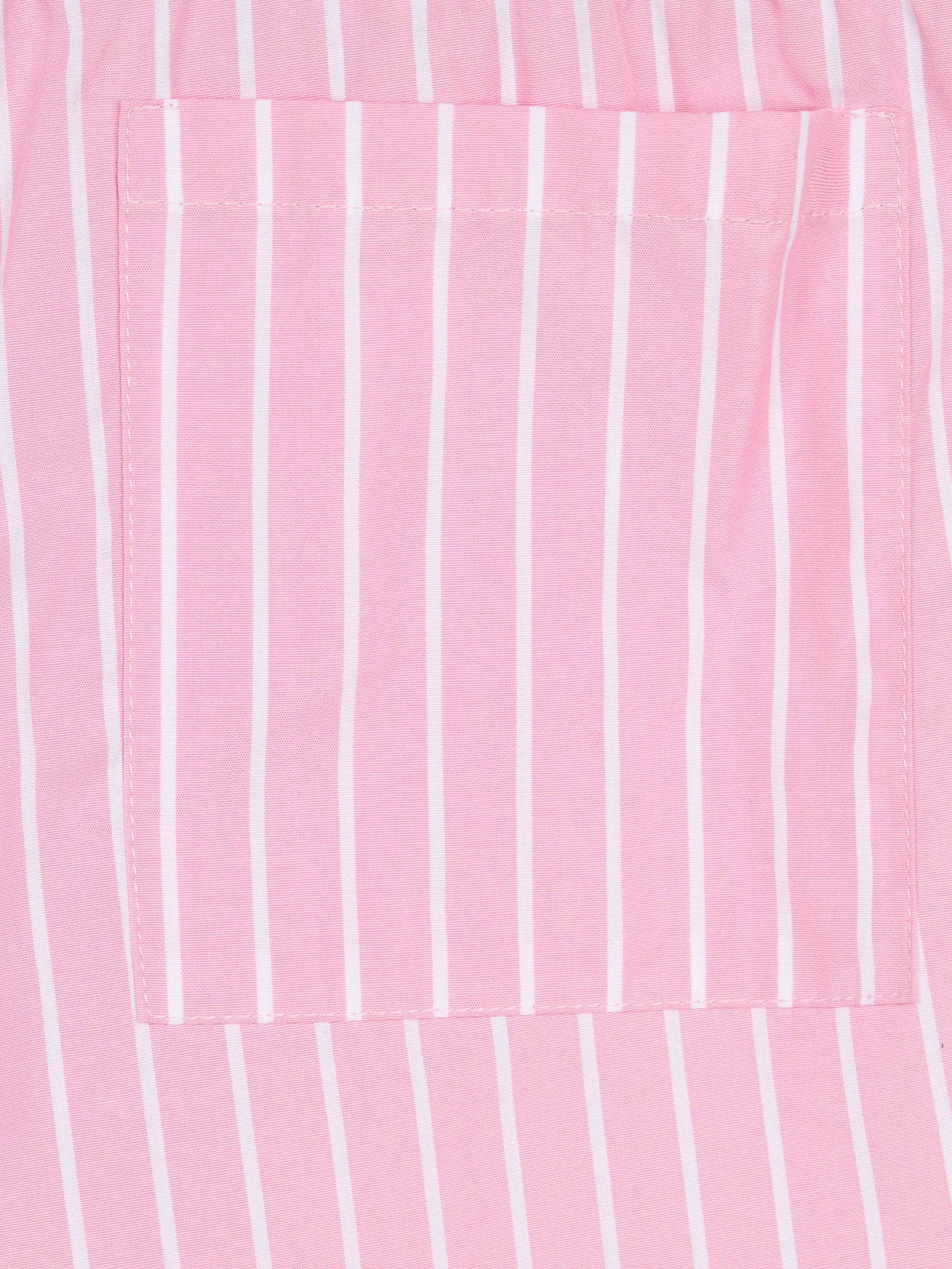 Girl cotton shorts Boxy Jr with pink striped print - Image 3