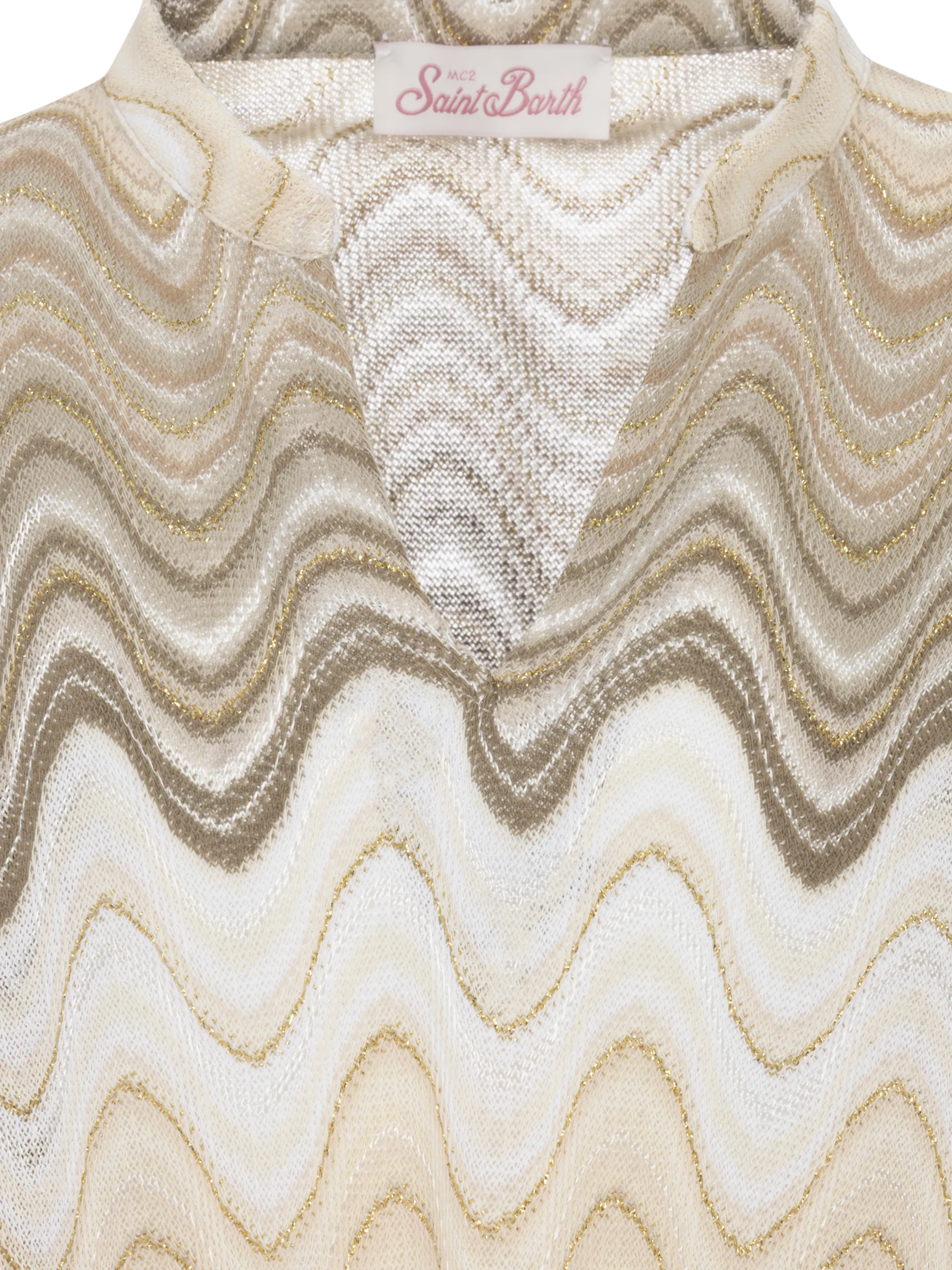 Jumeira Jr gold raschel knit short dress - Image 3