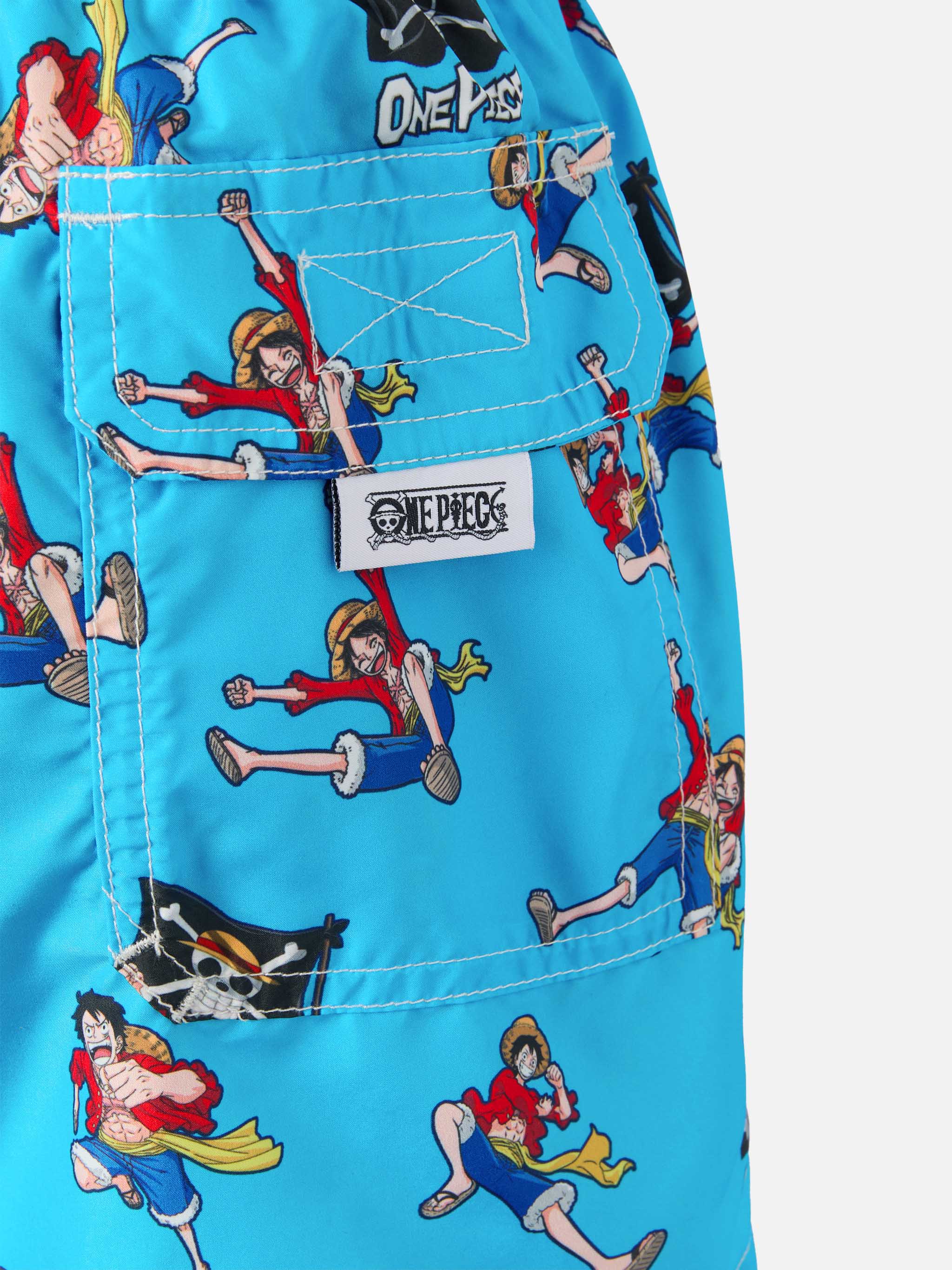 Jean Lighting lightweight fabric swim shorts with One Piece print|ONE PIECE SPECIAL EDITION - Image 3