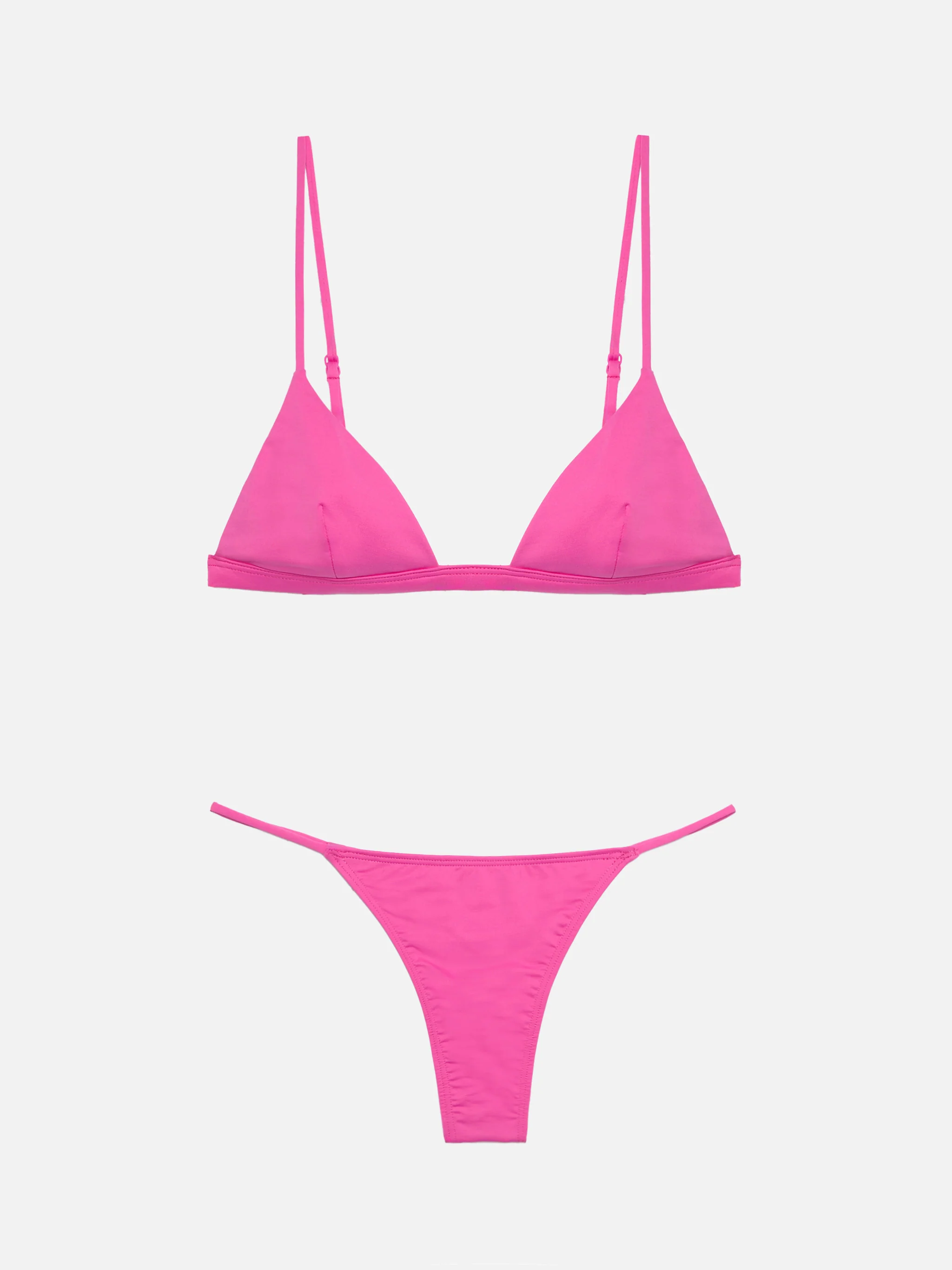 Rylie Jodene triangle bikini in fuchsia