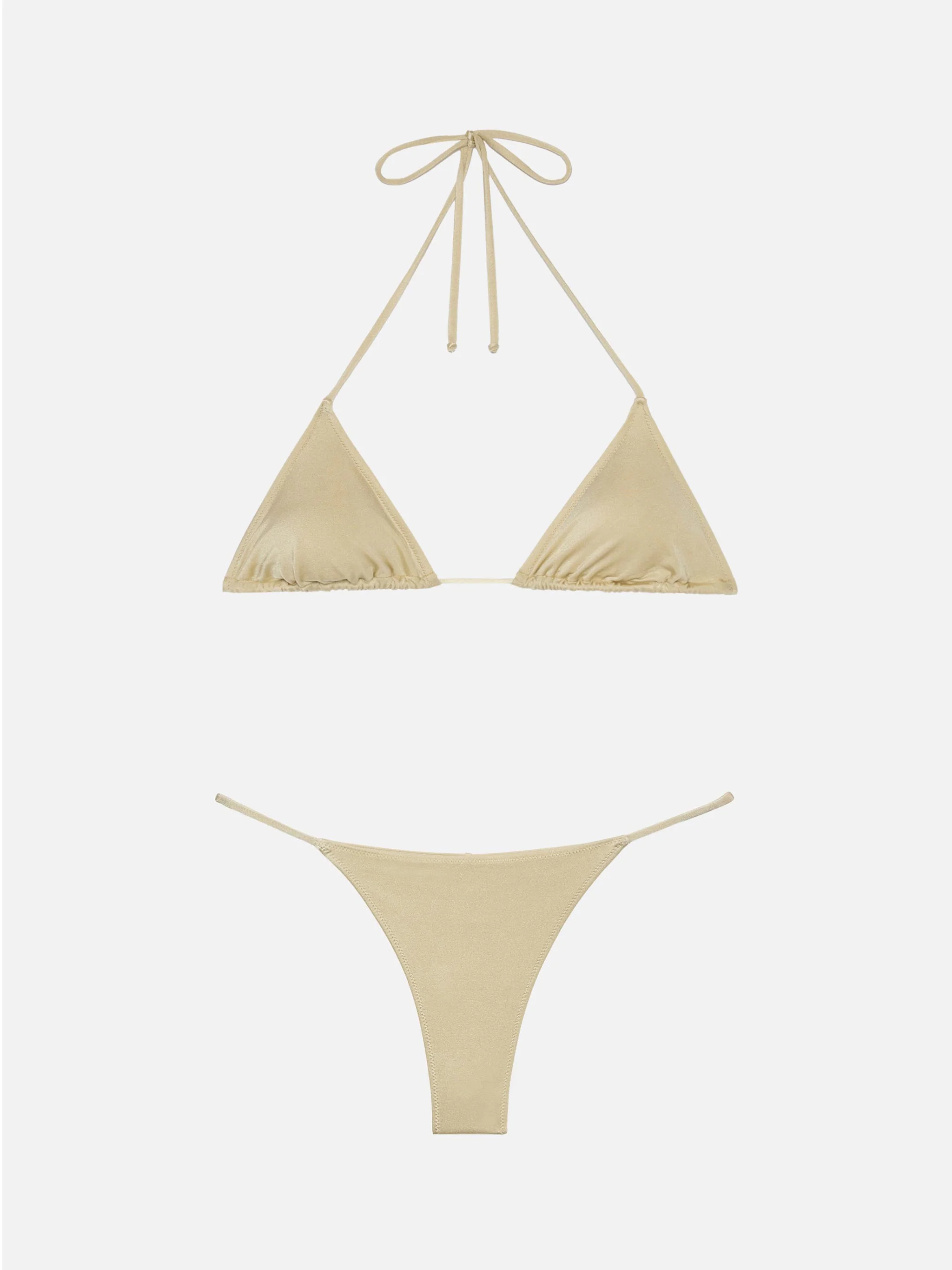 Leah Jodene triangle bikini in gold