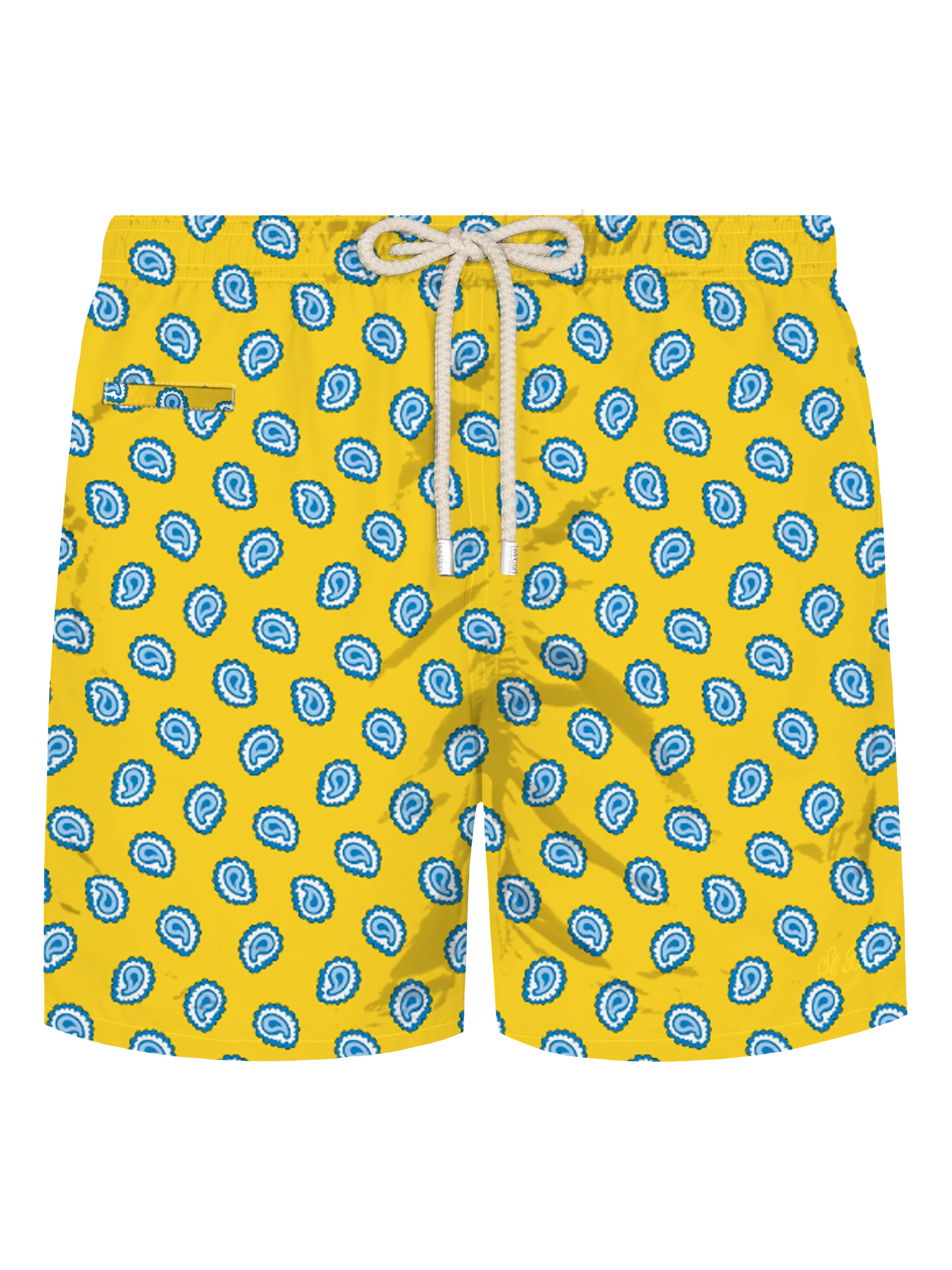 Lighting swim shorts with paisley tie print