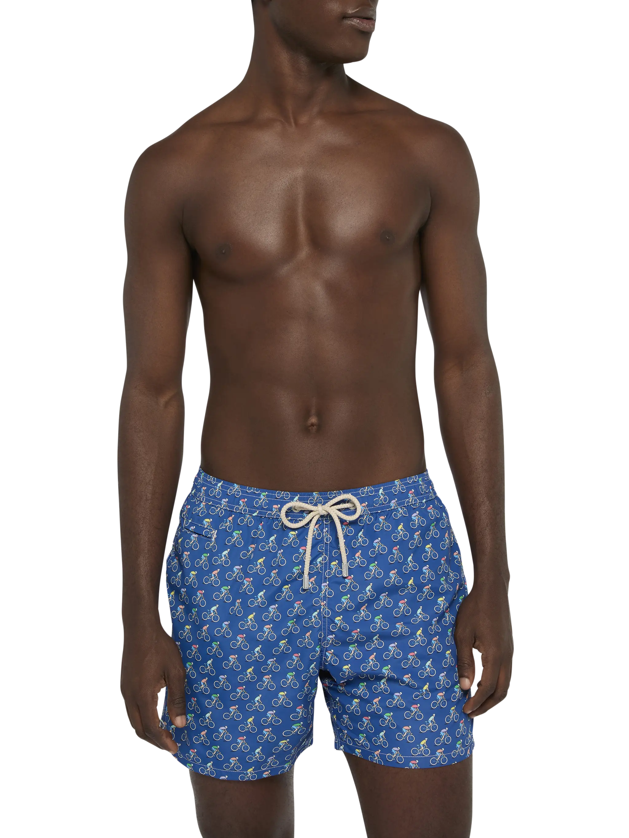Lightweight fabric swim shorts Lighting with bikers print - Image 3