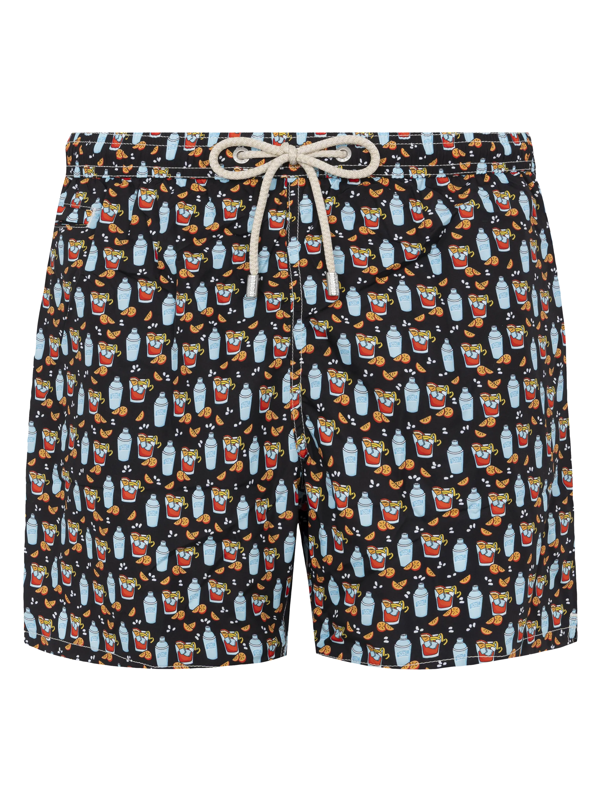 Lightweight fabric swim shorts Lighting with negroni print