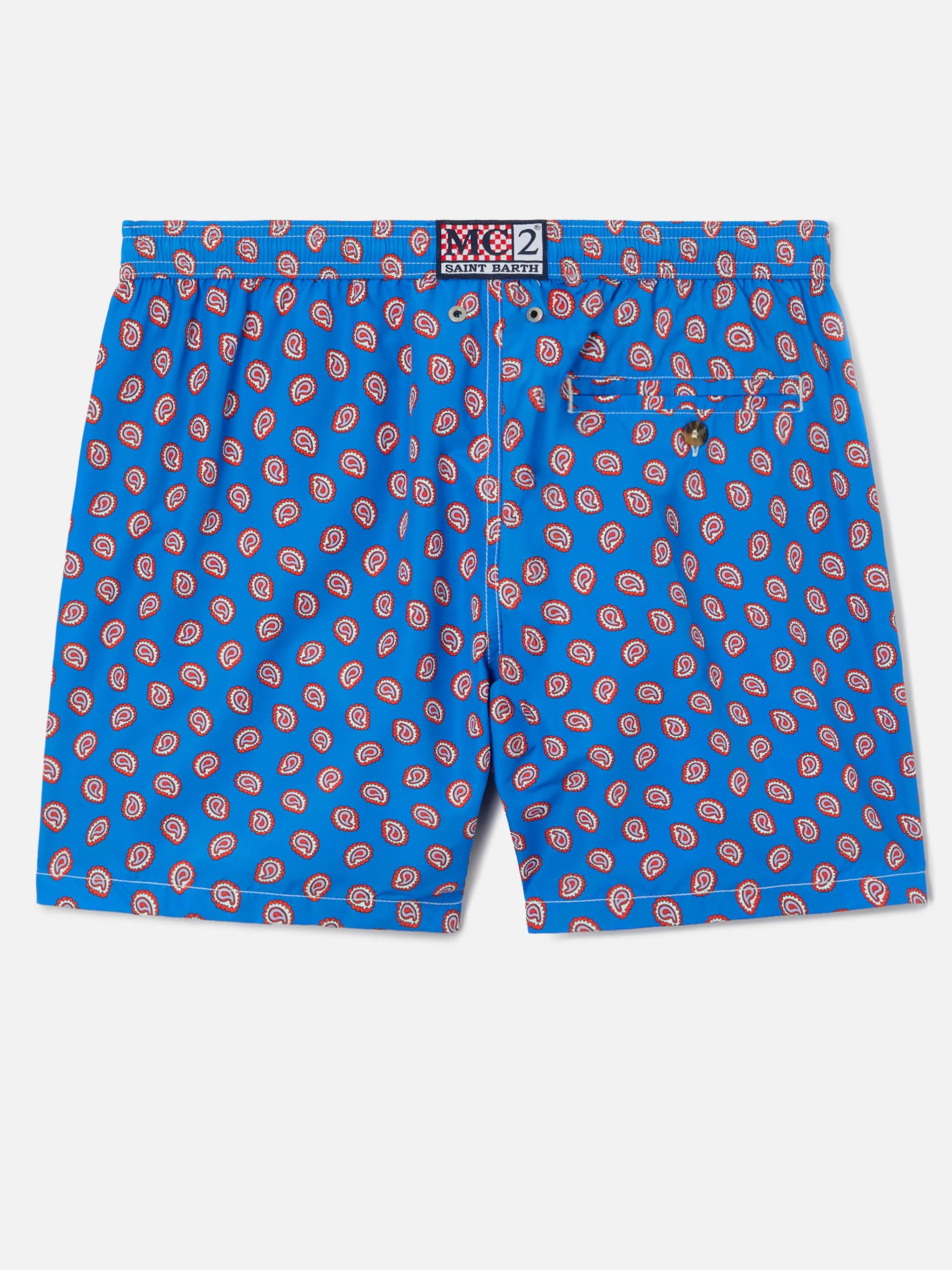 Lightweight fabric swim shorts Lighting with paisley print - Image 2