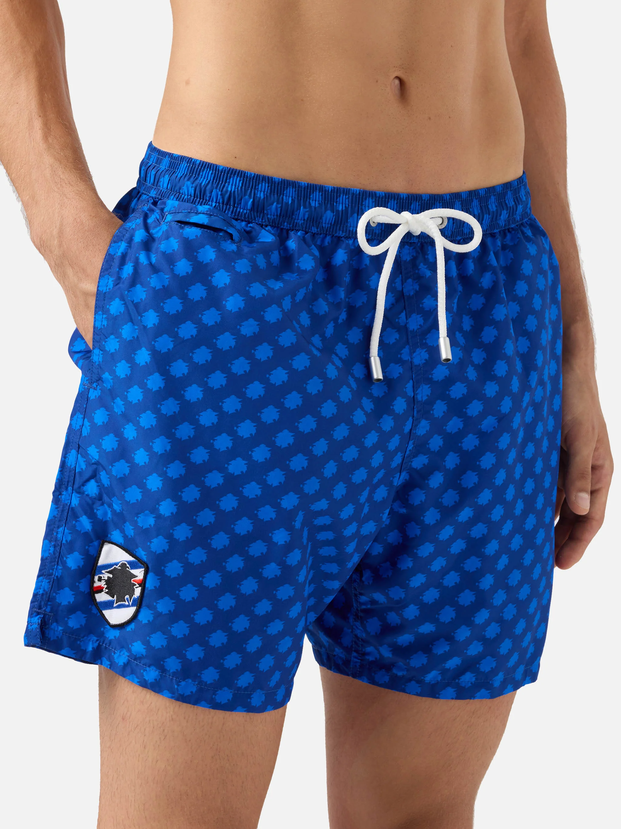Lightweight fabric swim shorts Lighting with Sampdoria print | UC SAMPDORIA SPECIAL EDITION - Image 2