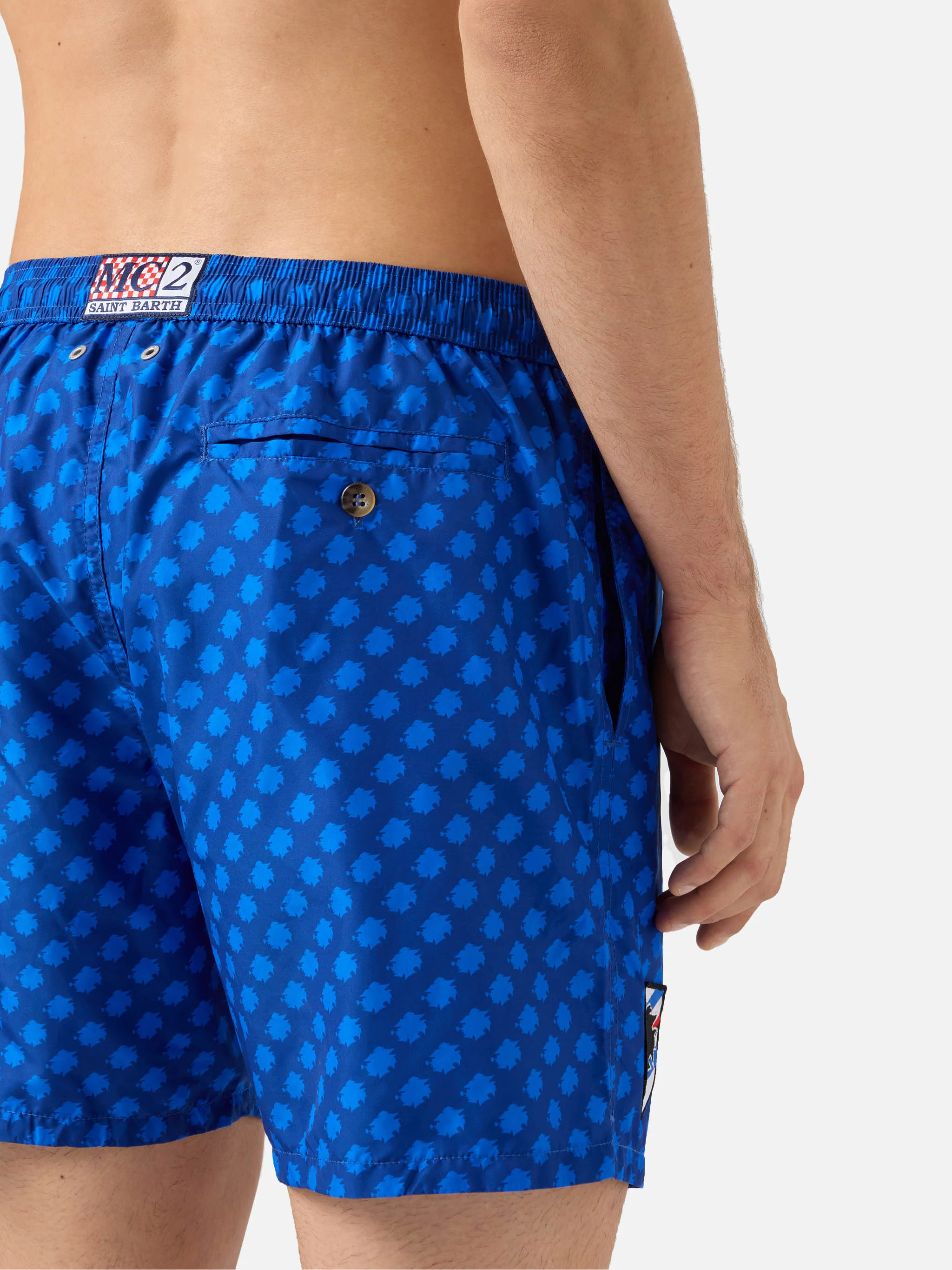 Lightweight fabric swim shorts Lighting with Sampdoria print | UC SAMPDORIA SPECIAL EDITION - Image 4