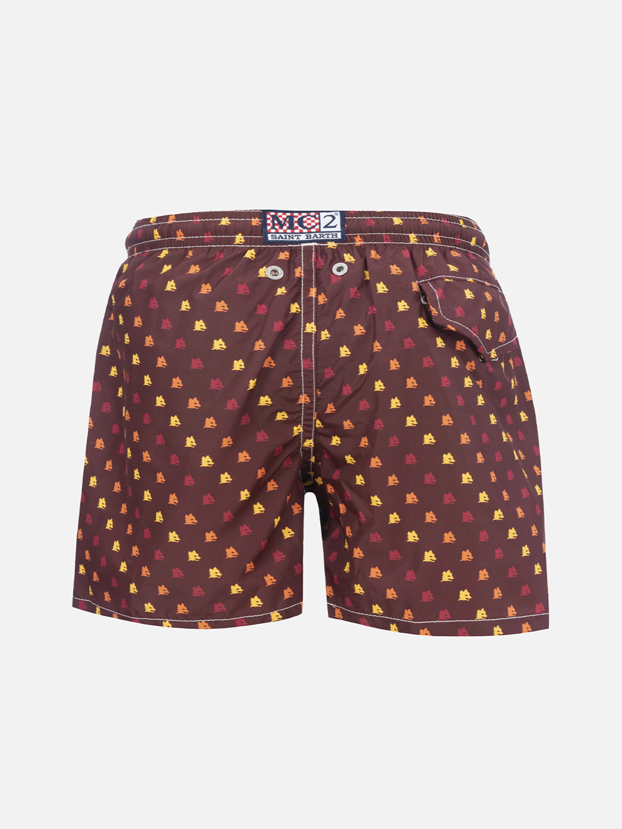 Lightweight fabric swimshorts Jean with Roma print | AS ROMA SPECIAL EDITION - Image 2