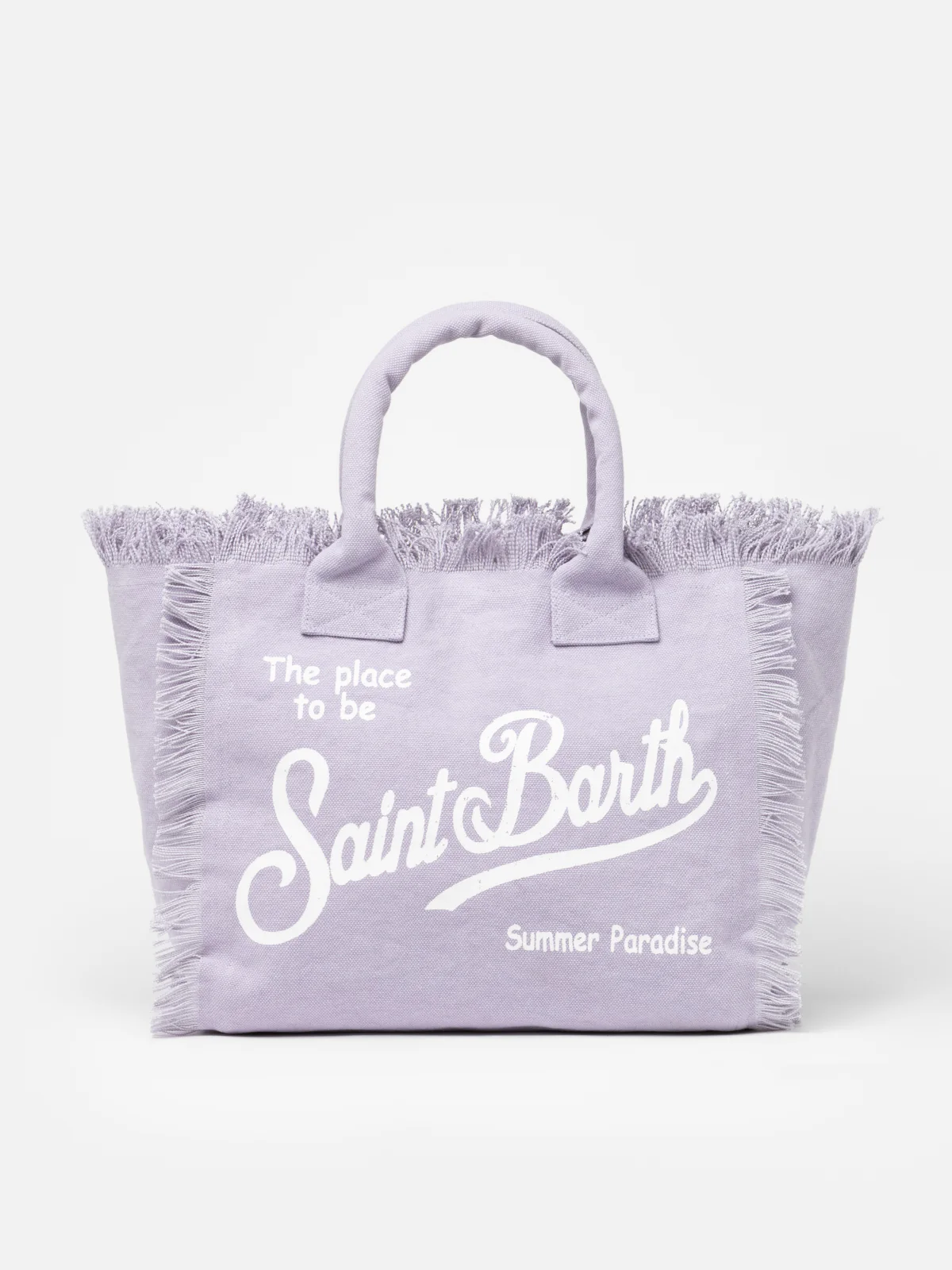 Lilac cotton canvas Vanity tote bag