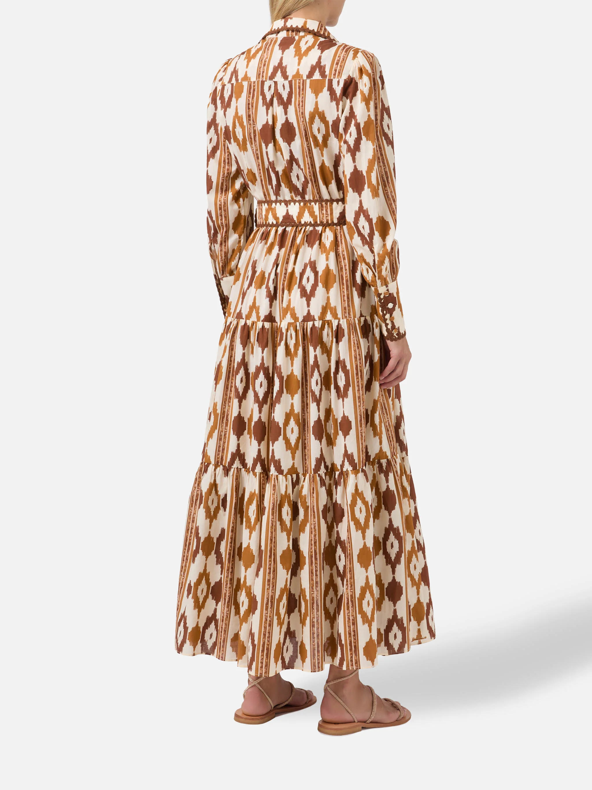 Long shirt dress Marbella with ikat print - Image 3