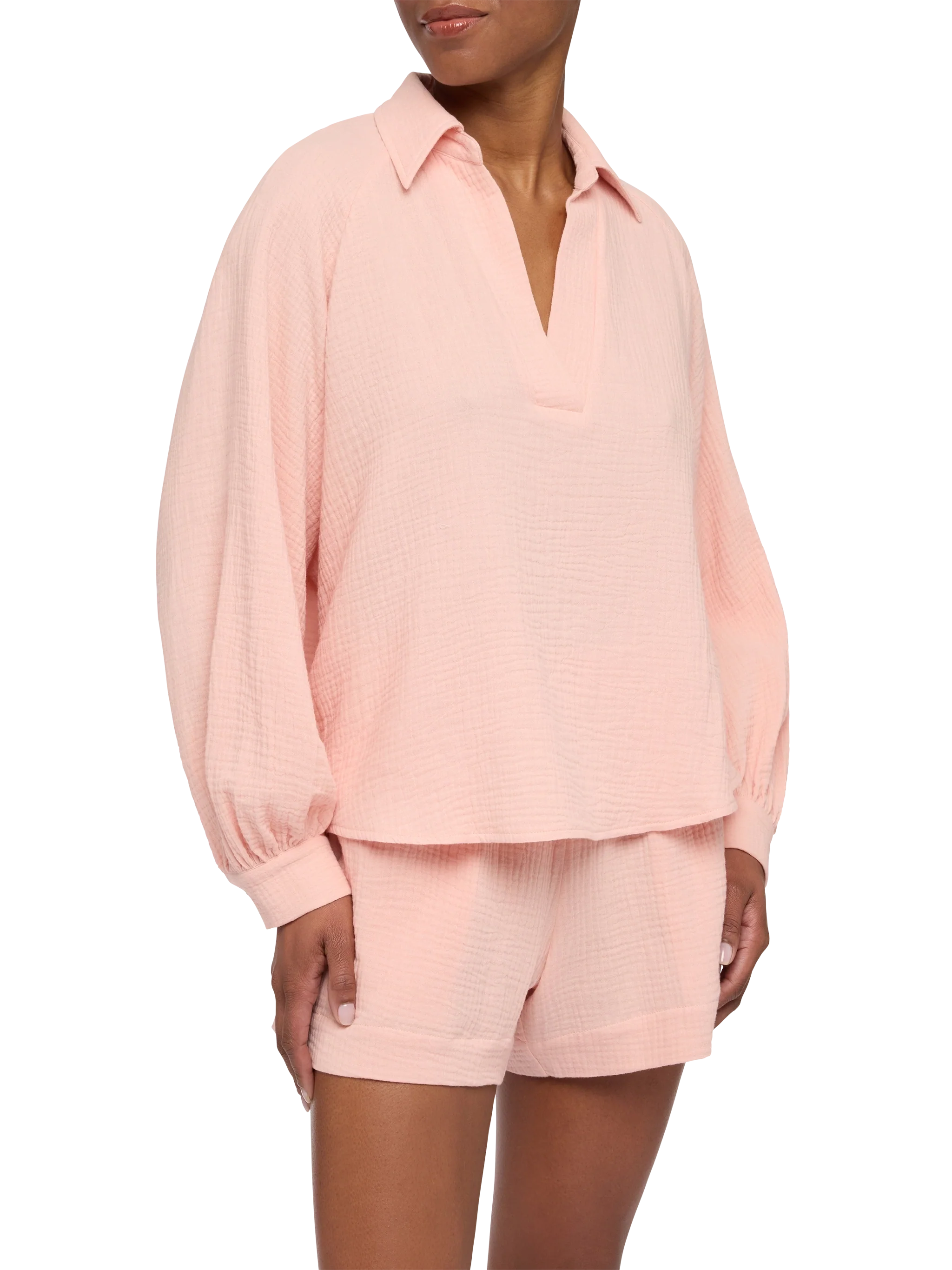 Maira pink muslin blouse