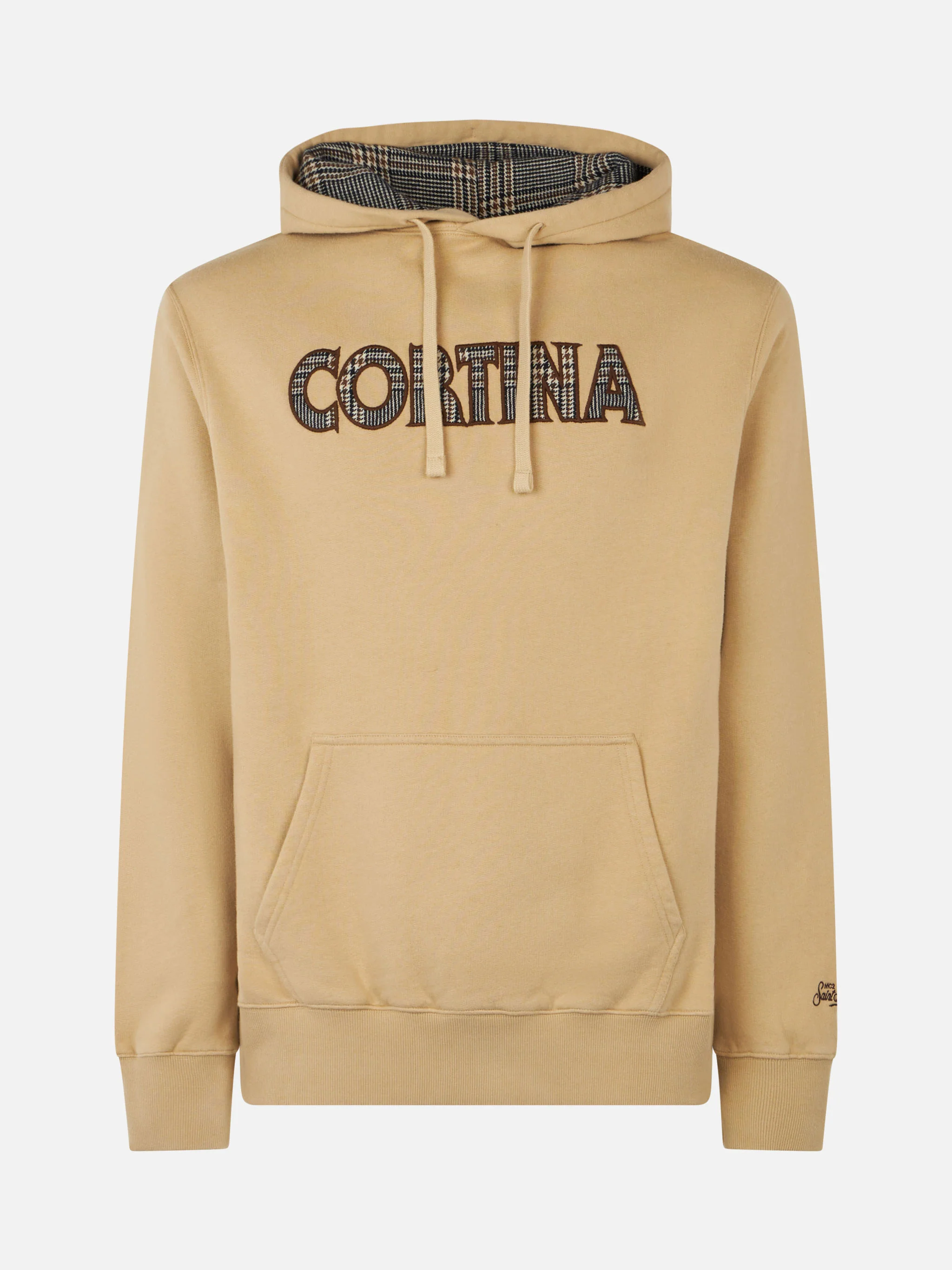 Man beige hoodie with Cortina patch - Image 4