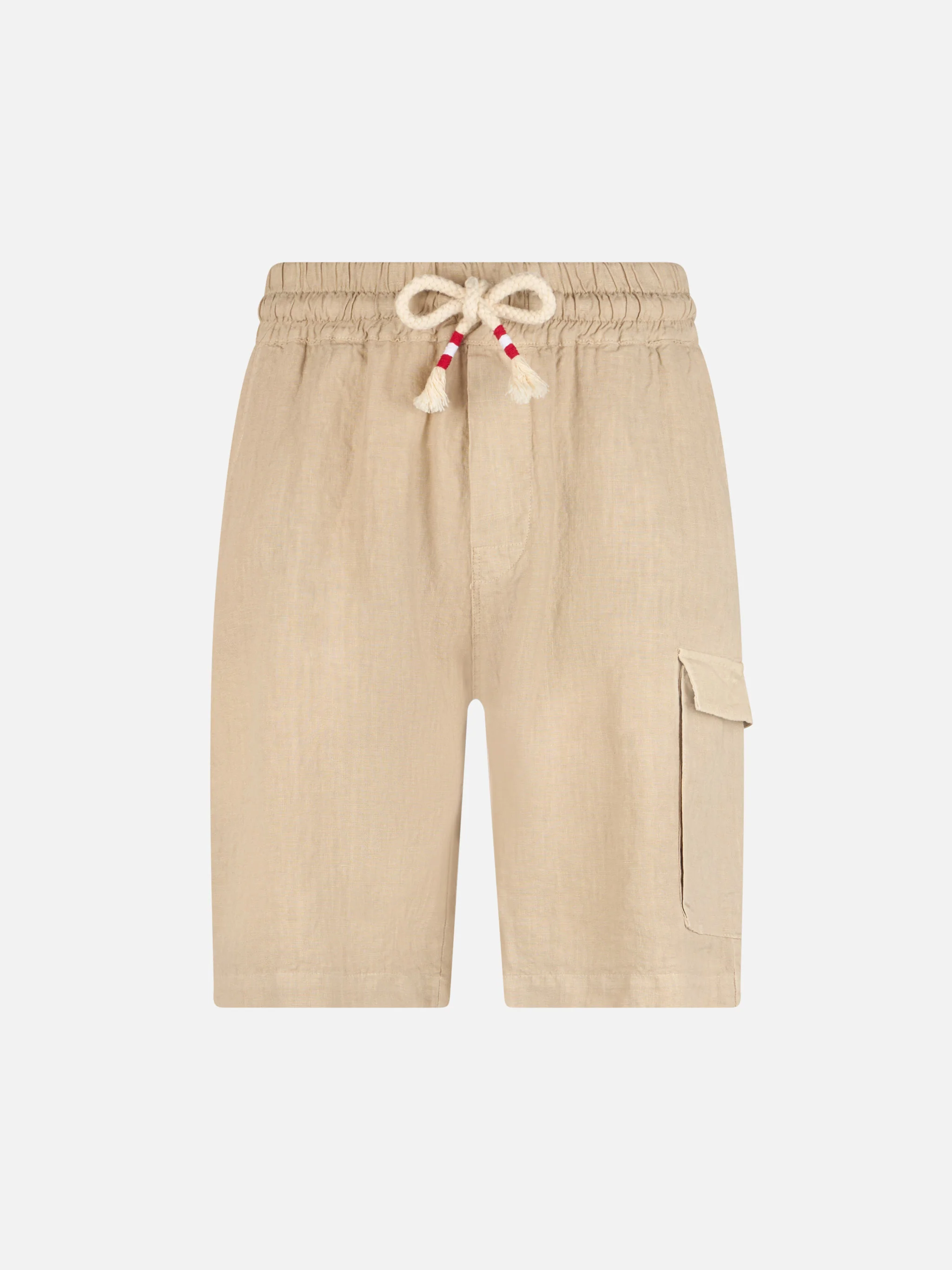Man beige linen bermuda Marseille - Image 4