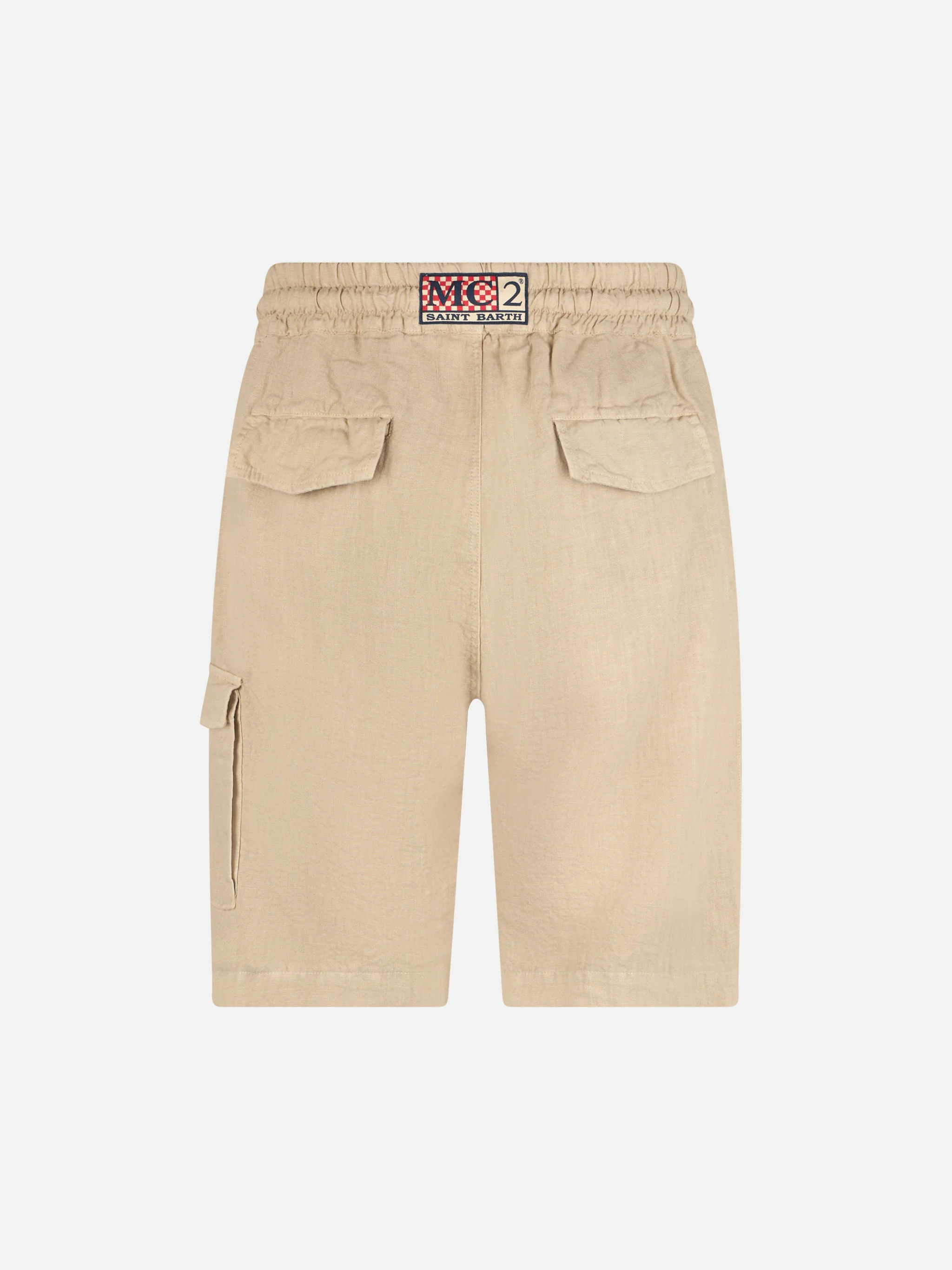 Man beige linen bermuda Marseille - Image 5