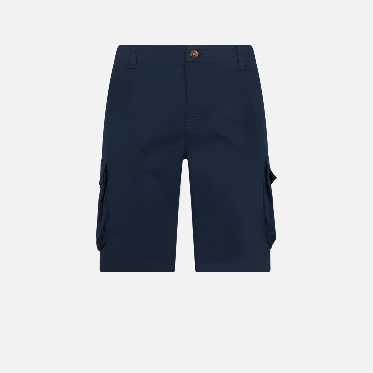 Man blue cotton cargo shorts - Image 4